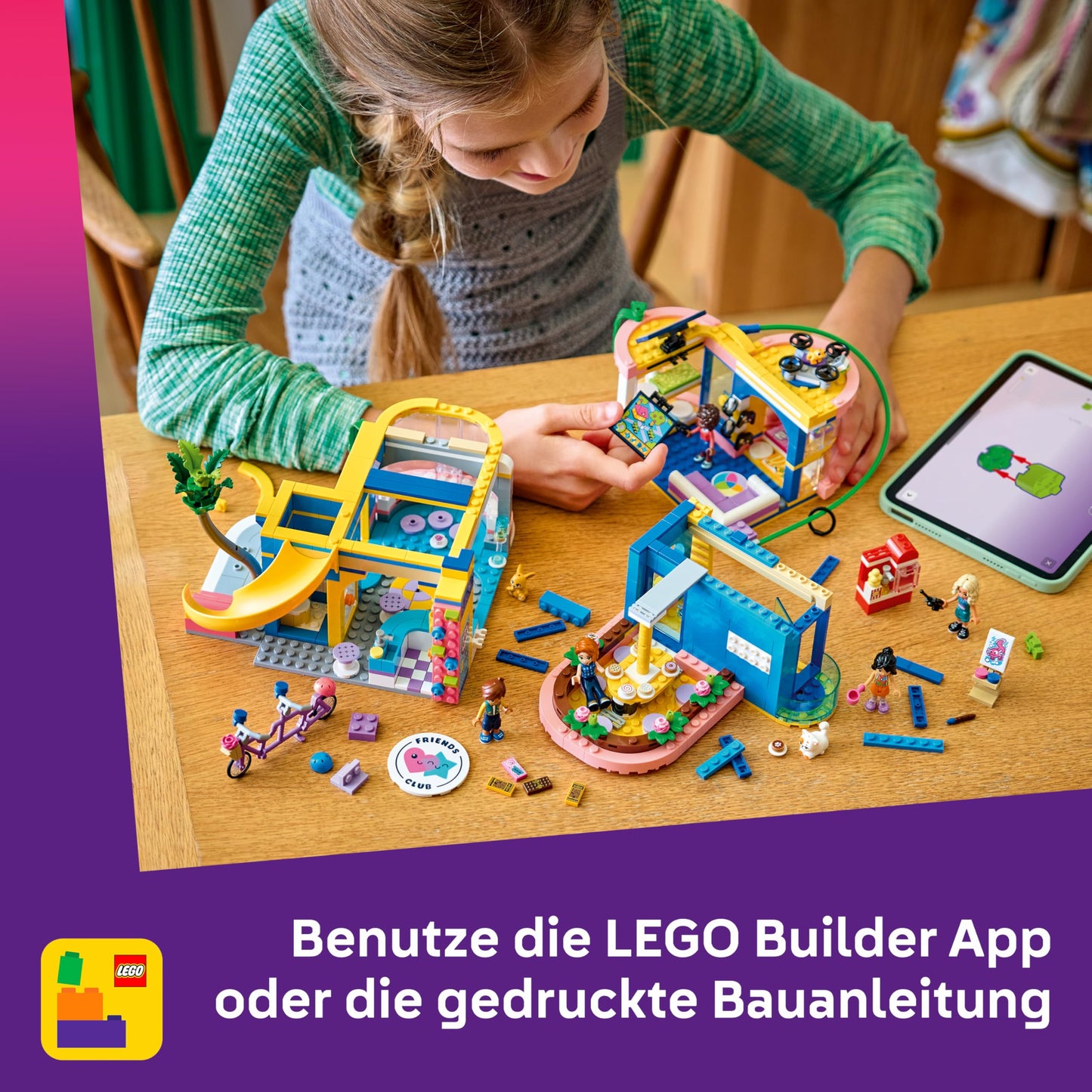 LEGO Friends Heartlake City Clubhouse of Friends - Miniature playset with 5 mini dolls, 3 animal figures including toy cat & accessories - Birthday gift for girls aged 8 and up - 42689