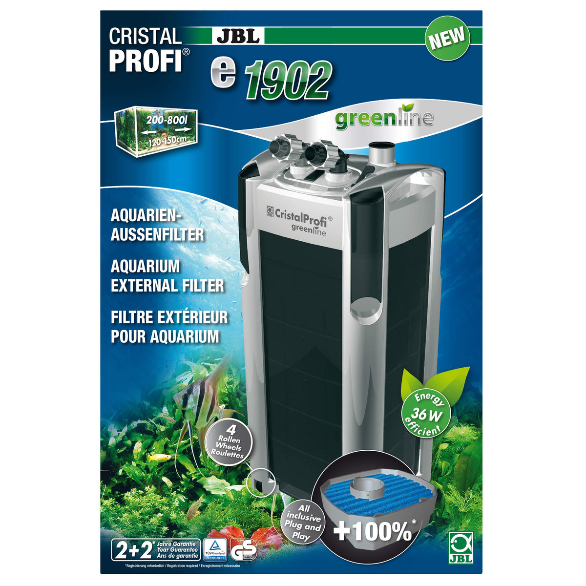JBL CristalProfi e1902 greenline external filter for aquariums - 6028400.0