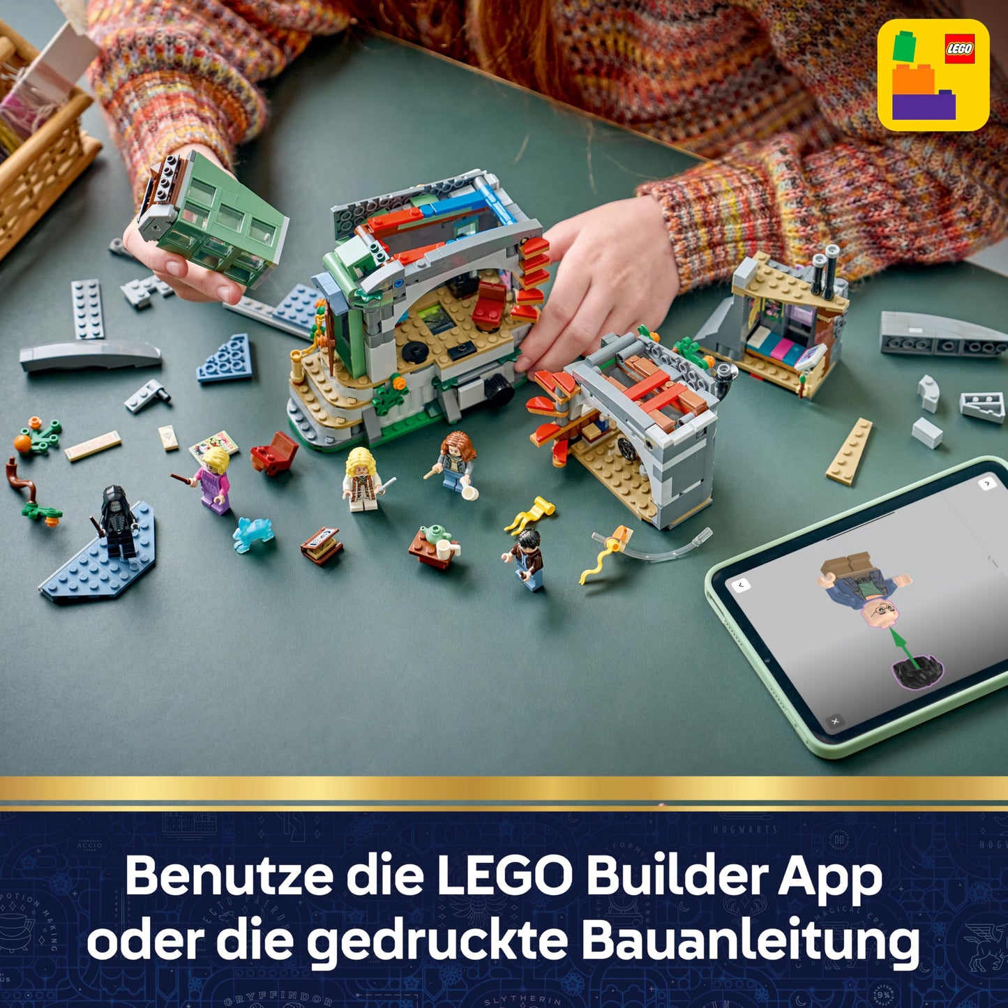 LEGO Harry Potter Luna Lovegoods House - model building with light brick and 5 minifigures - construction kit DIY decoration for the bedroom - creative gift for girls, boys and fans aged 10 and over - 76467