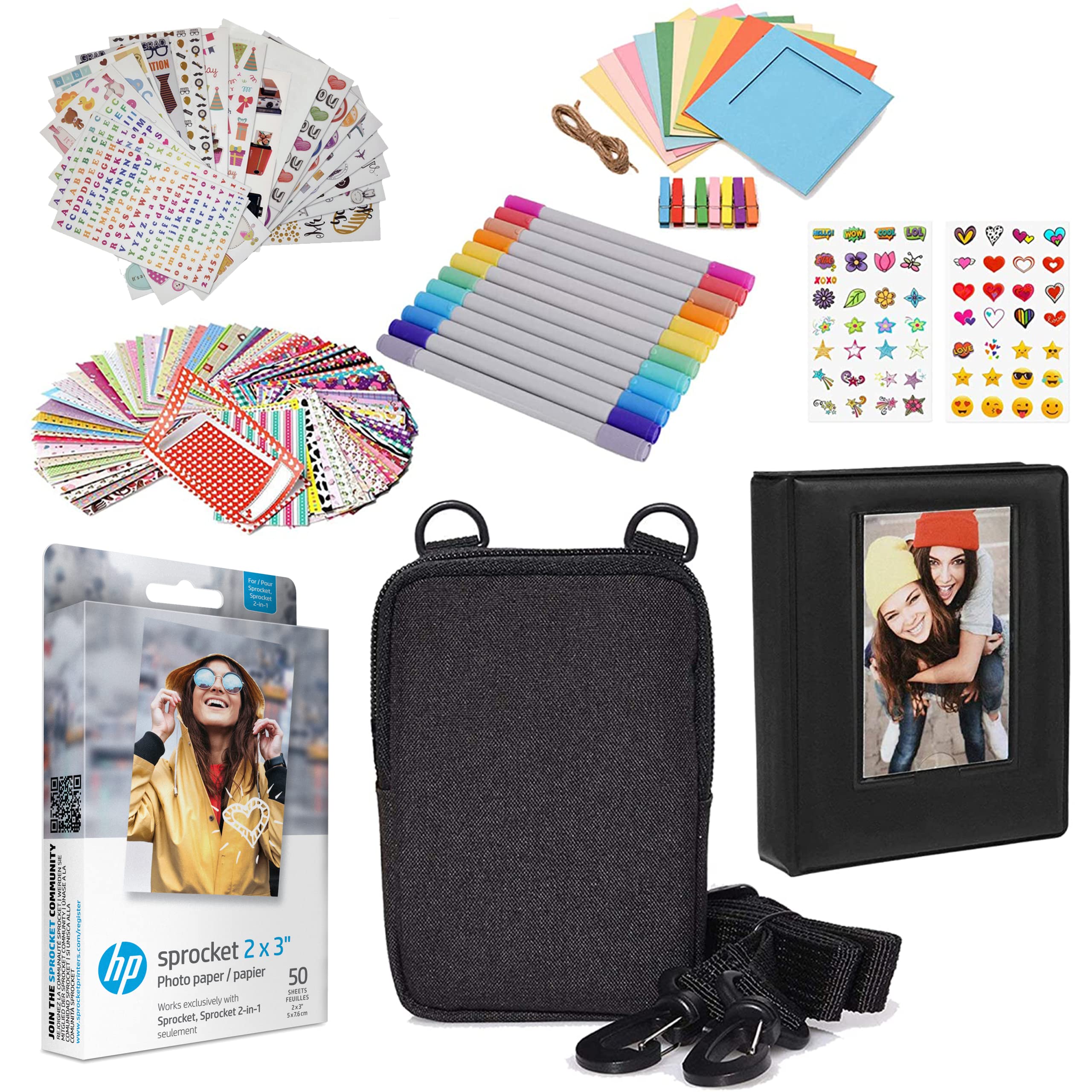 HP Premium Zink photo paper (50 pieces) with photo album - AMZHP2X3ACKT1