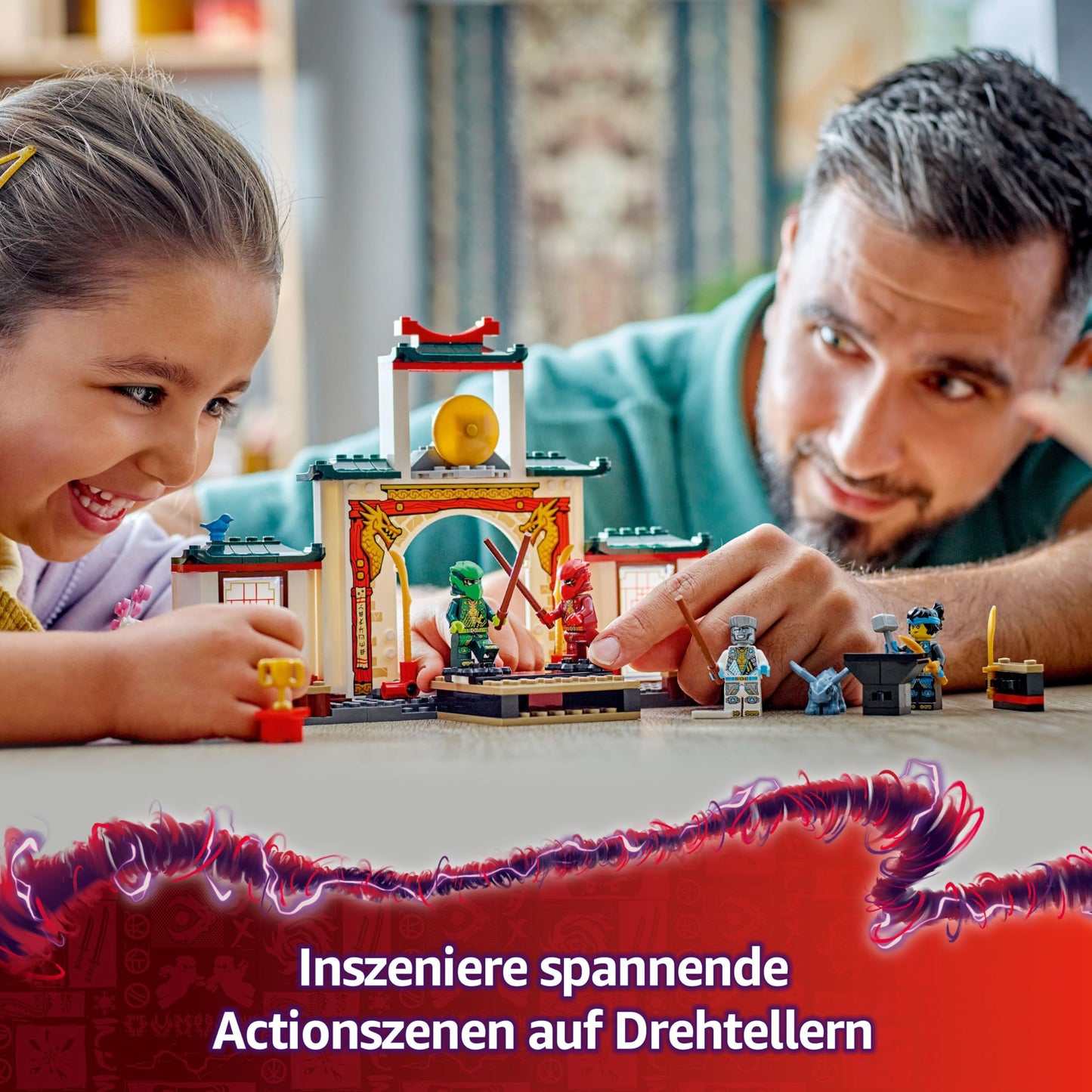 LEGO NINJAGO Spinjitzu Temple of the Ninja - Playset with 4 minifigures and 1 dragon figure - Building set - Christmas or birthday gift for boys and girls aged 4 and over 71831