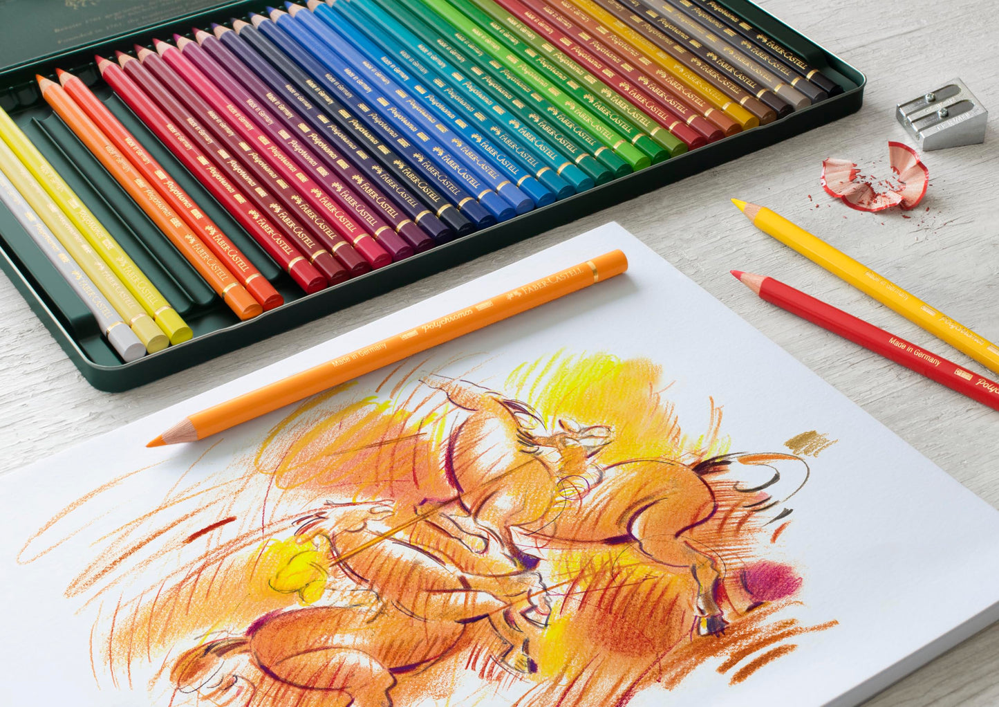 Faber-Castell - Polychromos colored pencils set 60 colors metal case - 110060