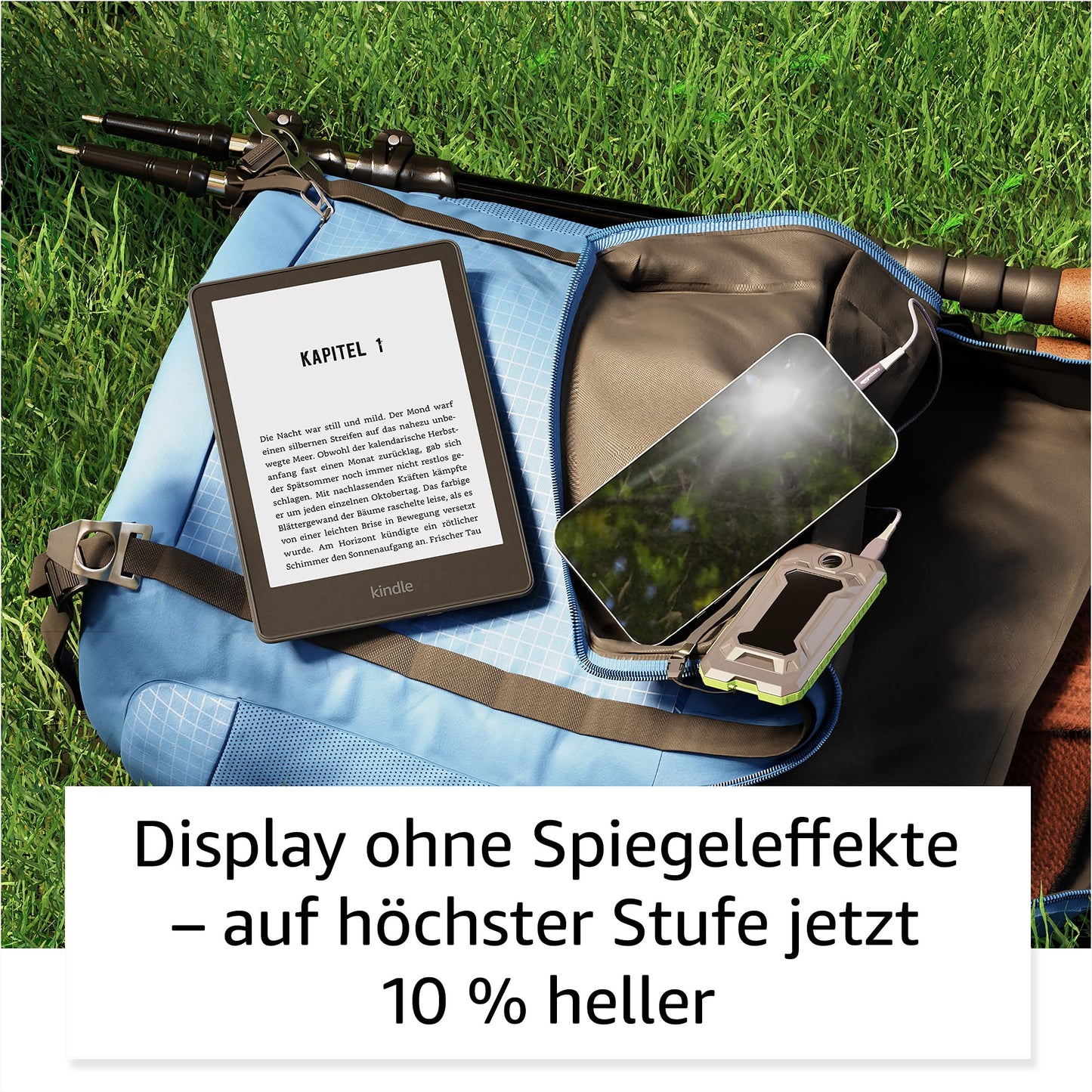 Certified and Refurbished Kindle Paperwhite (16GB) - Now with 6.8-inch (17.3 cm) display and adjustable color temperature - with advertising - denim blue - M2L3EK