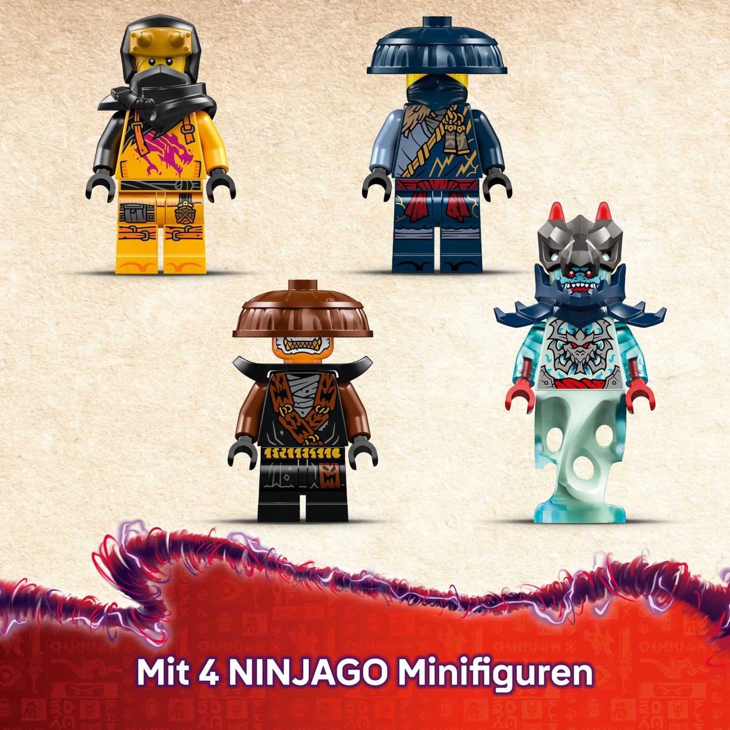 LEGO NINJAGO Rogues Mech Dragon Rider - Ninja toy with dragon, 4 minifigures and equipment - gift idea for boys and fans of Rise of Dragons aged 8 and up - 71843