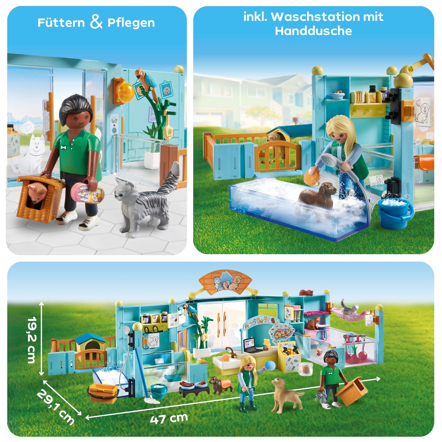 PLAYMOBIL | Animal Hotel | Animal toy child | Animal Figures Set | Toys for children aged 4 and over | 71742