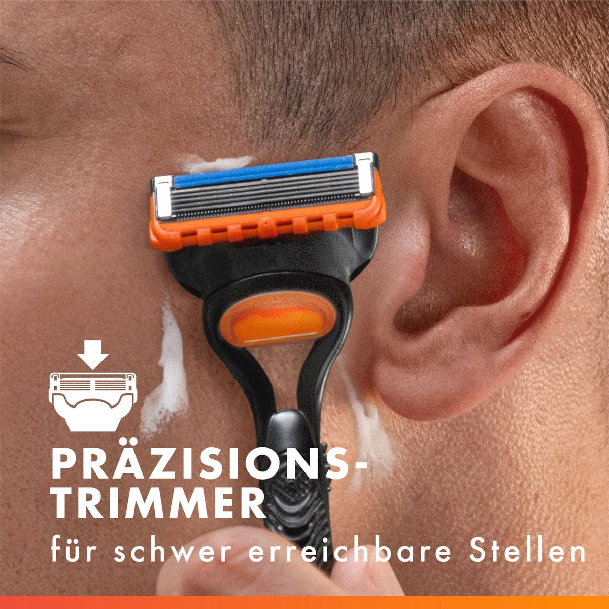 Gillette Fusion 5 Blades for Men, 12 Original Razor Blades, Orange - 8700216478304