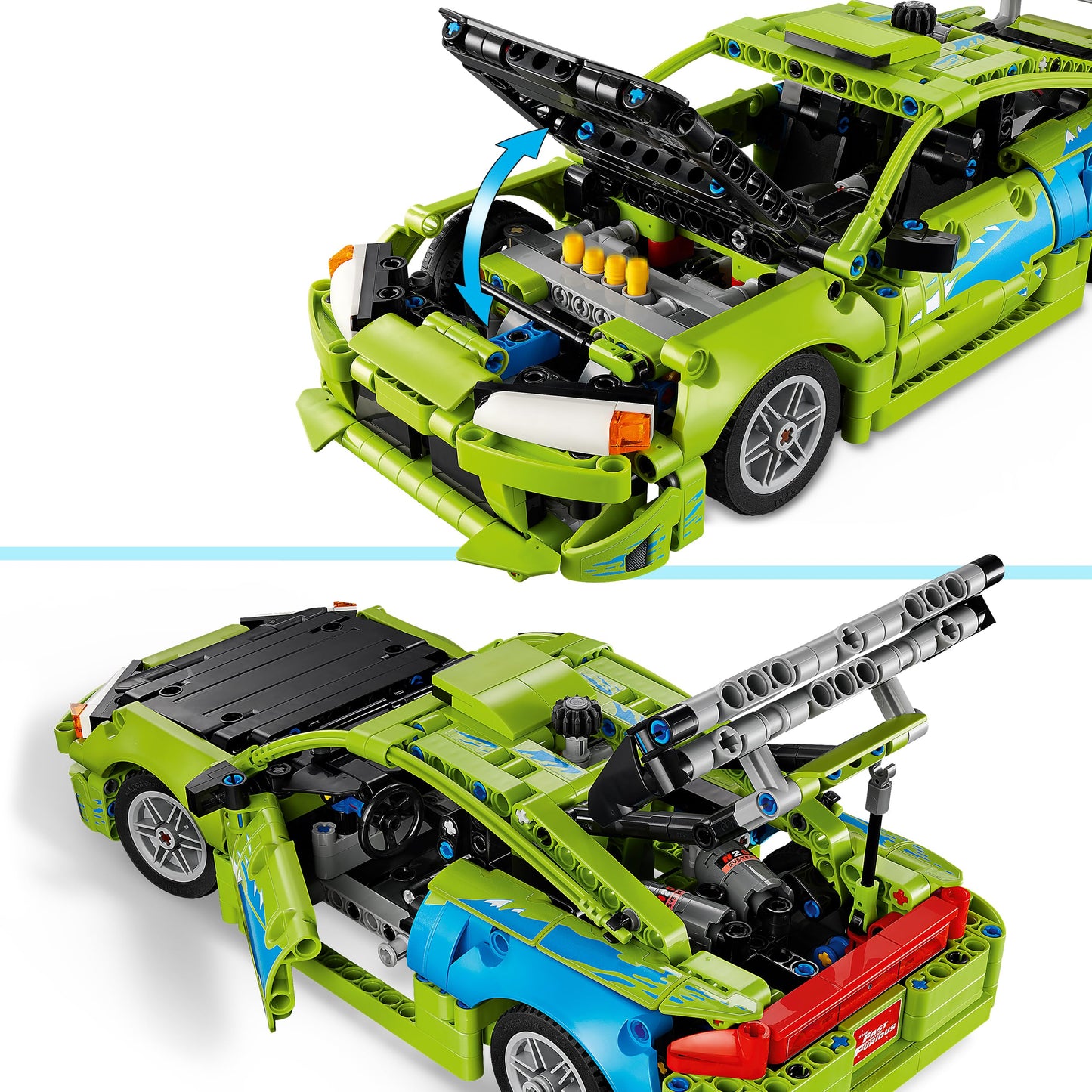 LEGO Technic Fast and Furious Mitsubishi Eclipse car - model building car - collector's set including steering and 2 NOS bottles - gift for boys aged 14 and over and adult film fans - 42229