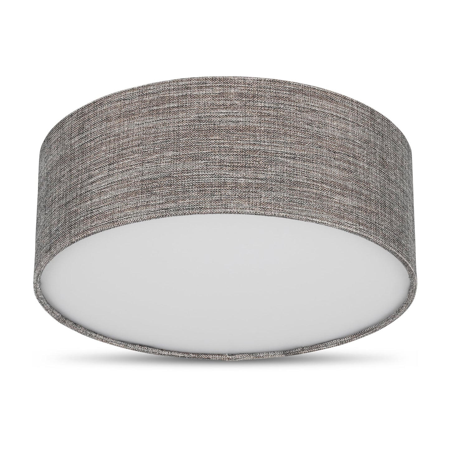 REV ceiling light - ceiling lamp around 30cm with fabric lampshade in a vintage look - ideal for bedrooms and living rooms, brown-silver - 2021121030