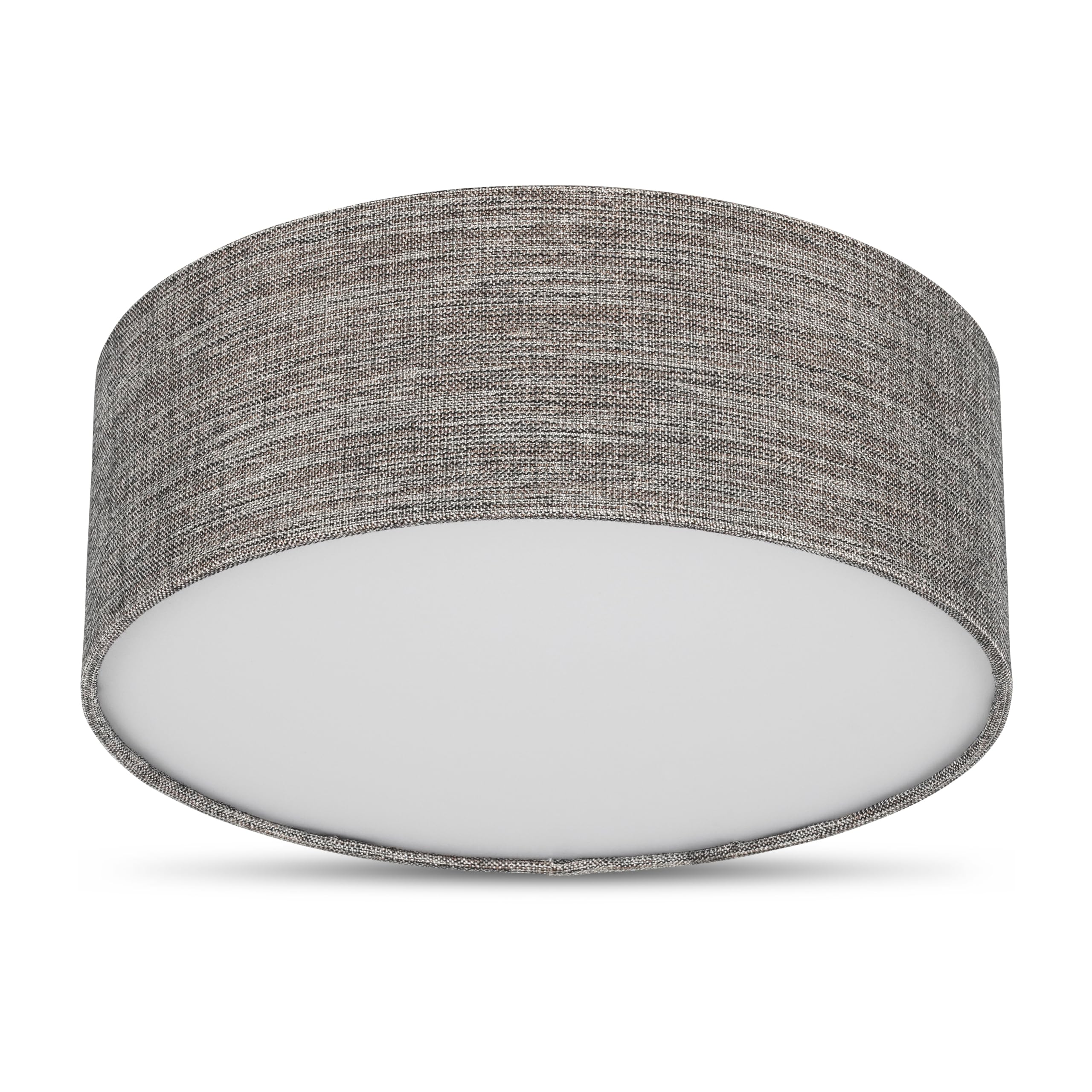 REV ceiling light - ceiling lamp around 30cm with fabric lampshade in a vintage look - ideal for bedrooms and living rooms, brown-silver - 2021121030