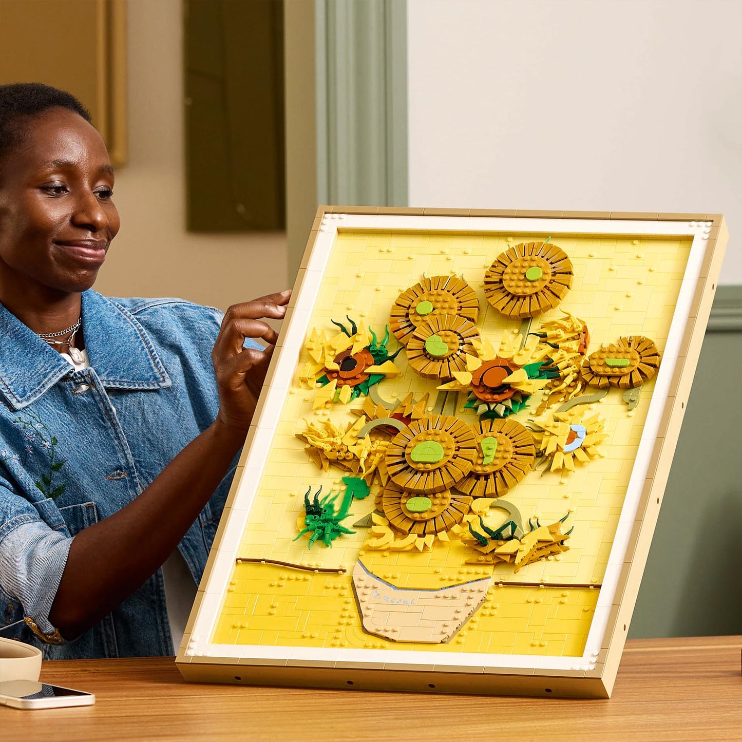 LEGO Art Vincent Van Gogh - Sunflowers - 3D flower painting with moving flowers - Decoration for the living room or office - Building kit for adults - Creative gift idea for men & women 31215