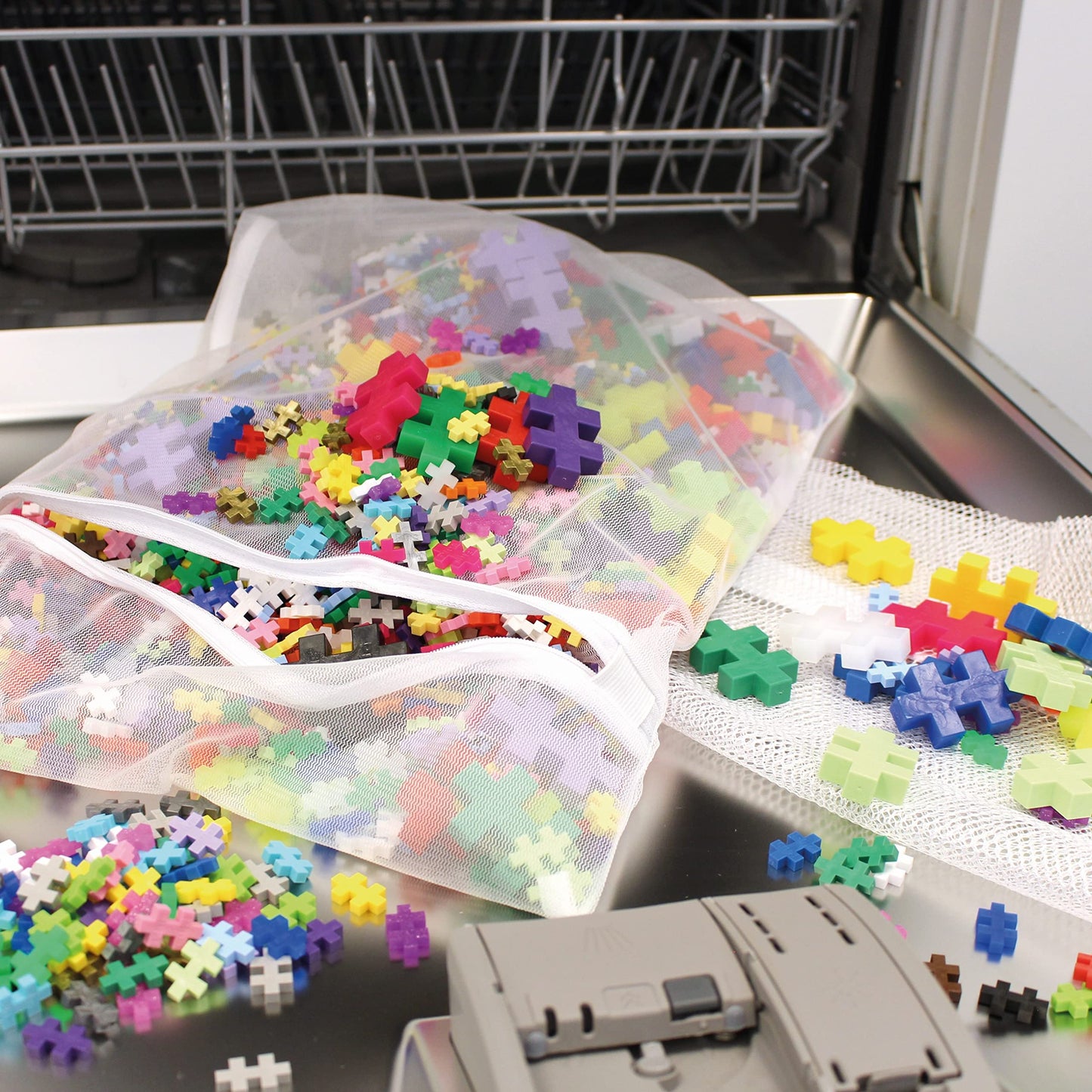Plus-Plus 3976 Ingenious construction toy, rainbow, creative building blocks, building block set for children, 600 pieces