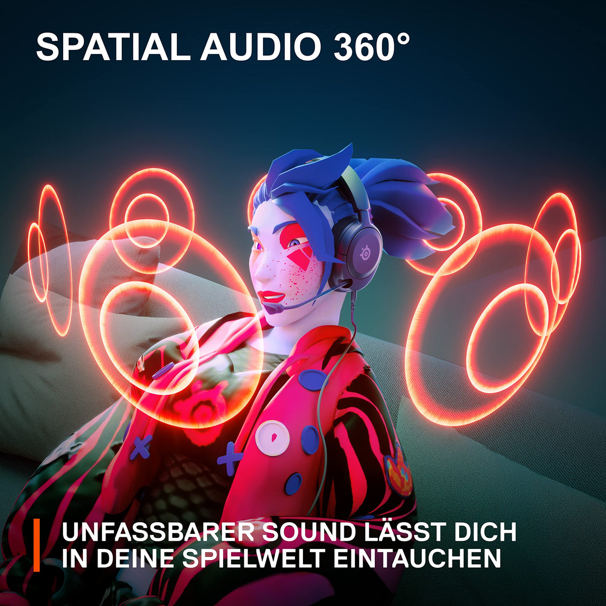 SteelSeries Arctis Nova 1P - Headset de gaming multi-sistem - Driver Hi-Fi - Sunet surround 360° - Pernuțe pentru urechi din spumă cu memorie - Microfon cu anulare a zgomotului - PS5, PS4, PC, Xbox - Negru - 61611