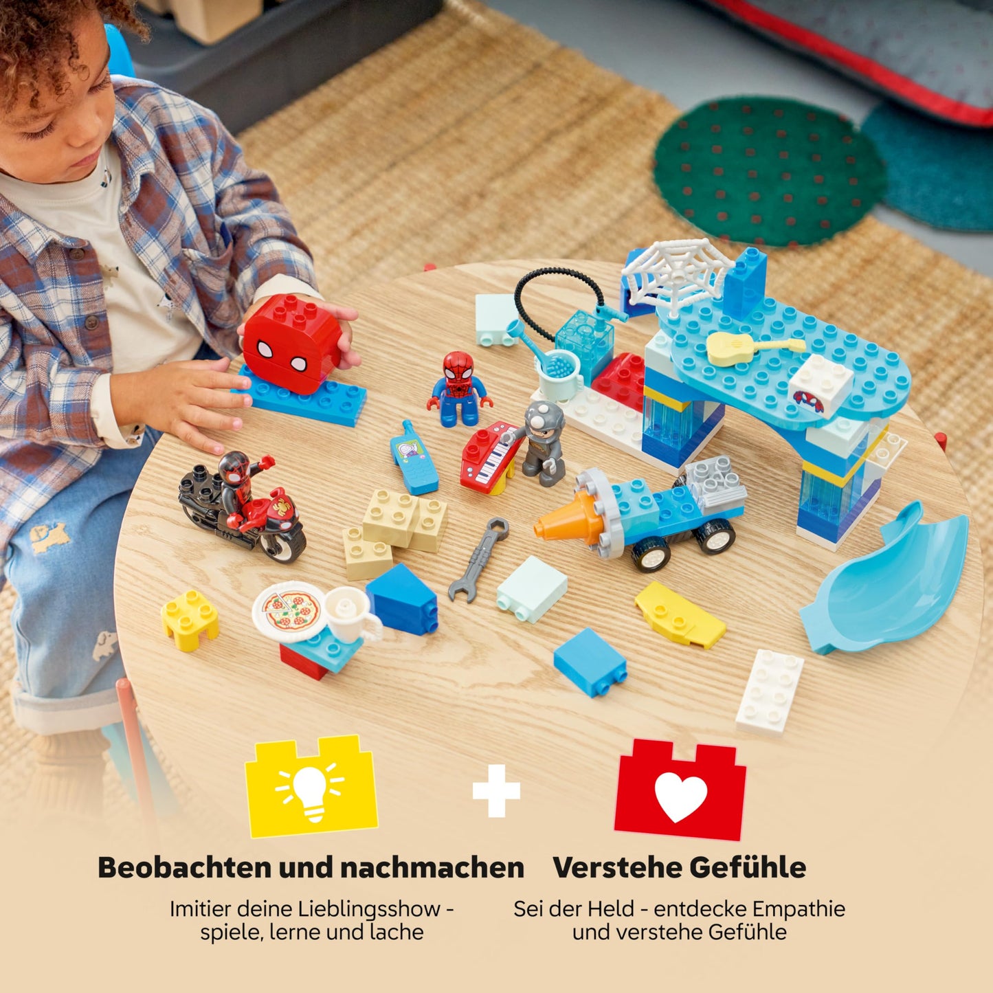 LEGO DUPLO | Marvel Team Spidey's Headquarters - Learning toy to promote motor skills - Toddler Montessori set - Gift for boys aged 2 and up & fans of Spidey & his super friends - 10464