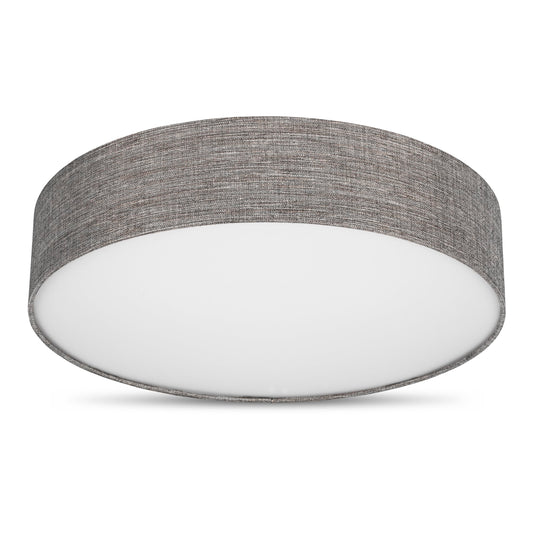 REV ceiling light - ceiling lamp around 50cm with fabric lampshade in a vintage look - ideal for bedrooms and living rooms, brown-silver - 2021121050