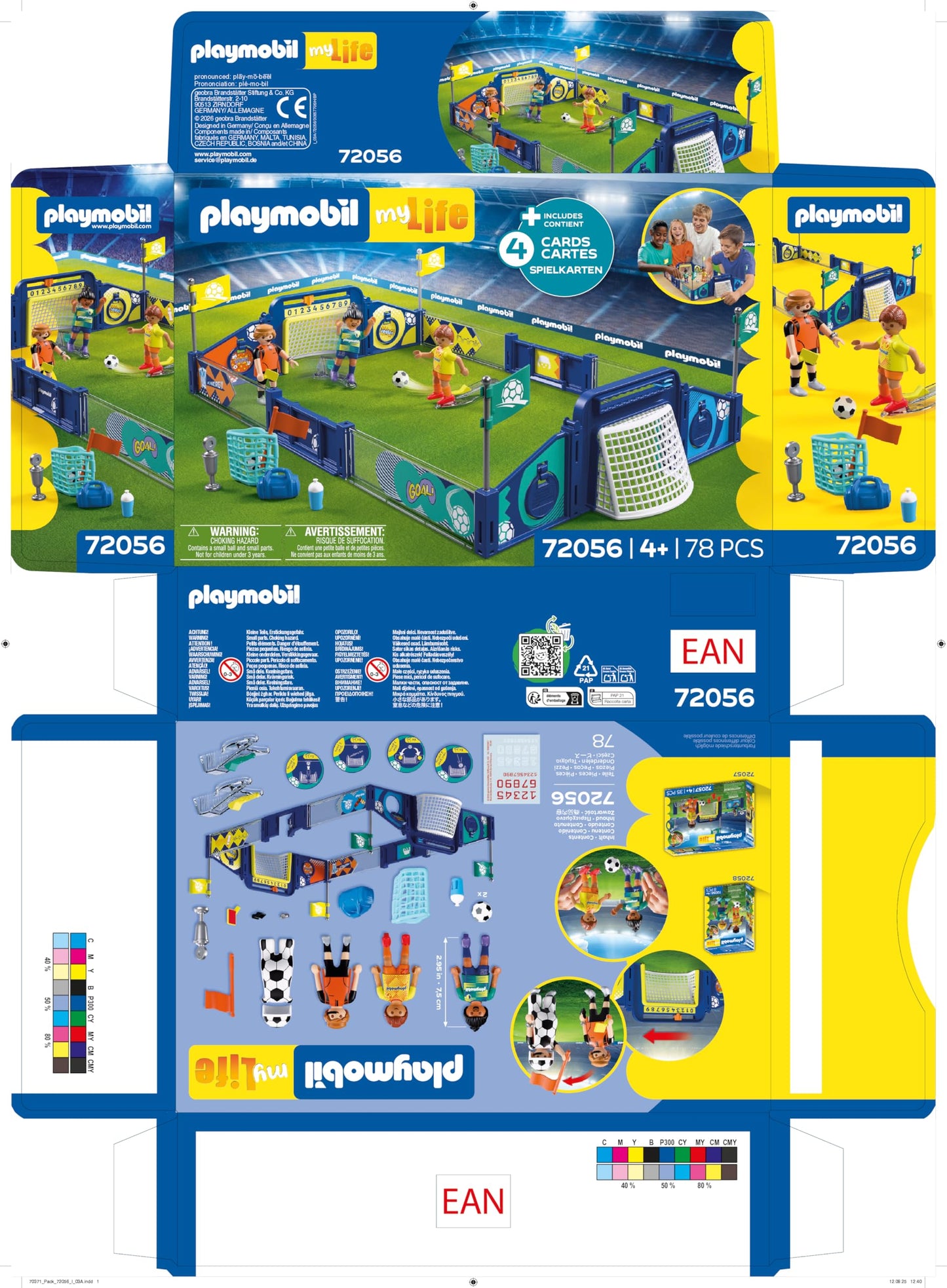 PLAYMOBIL | My Life | Soccer Arena | Playing field with shooting mechanics and 2 goals | Football toys for ages 4 and up | 72056