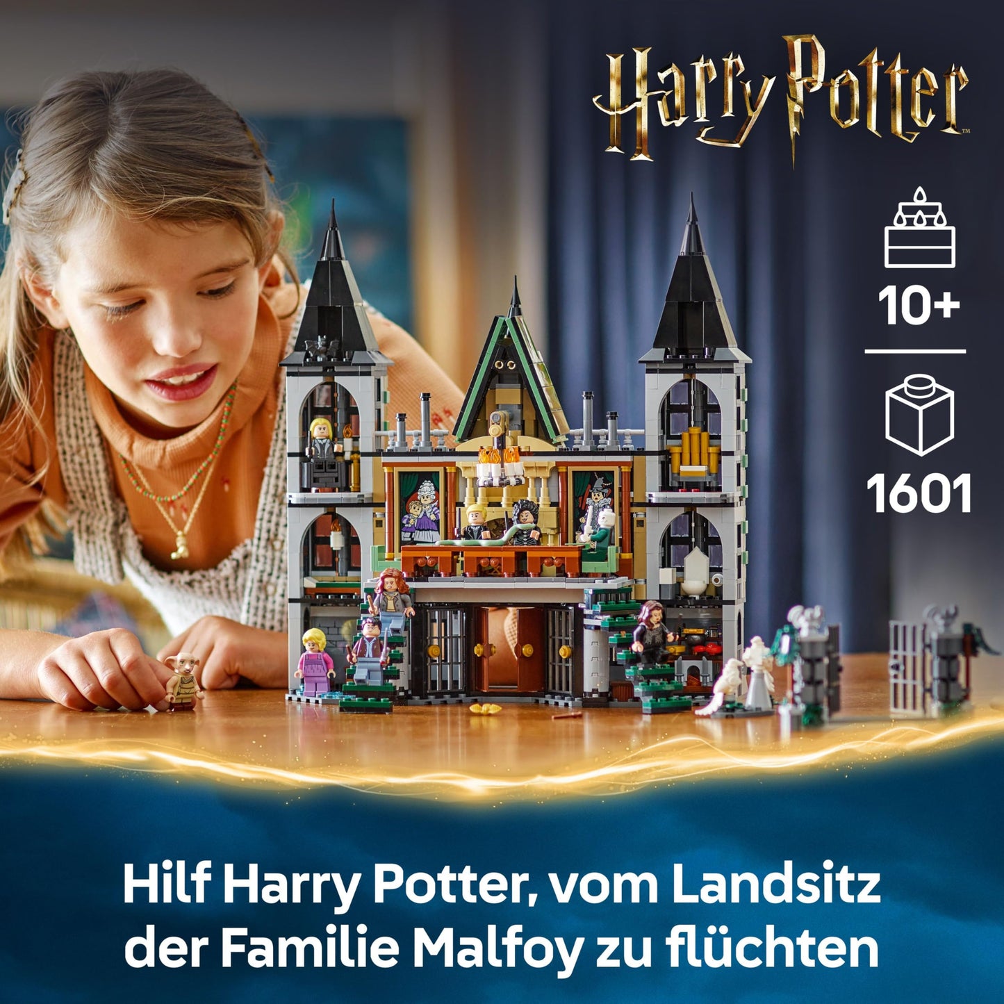 LEGO Harry Potter country estate of the Malfoy family, fantasy toy to collect and display, gift for boys, girls and fans of the magical world, gift idea with 9 minifigures 76453