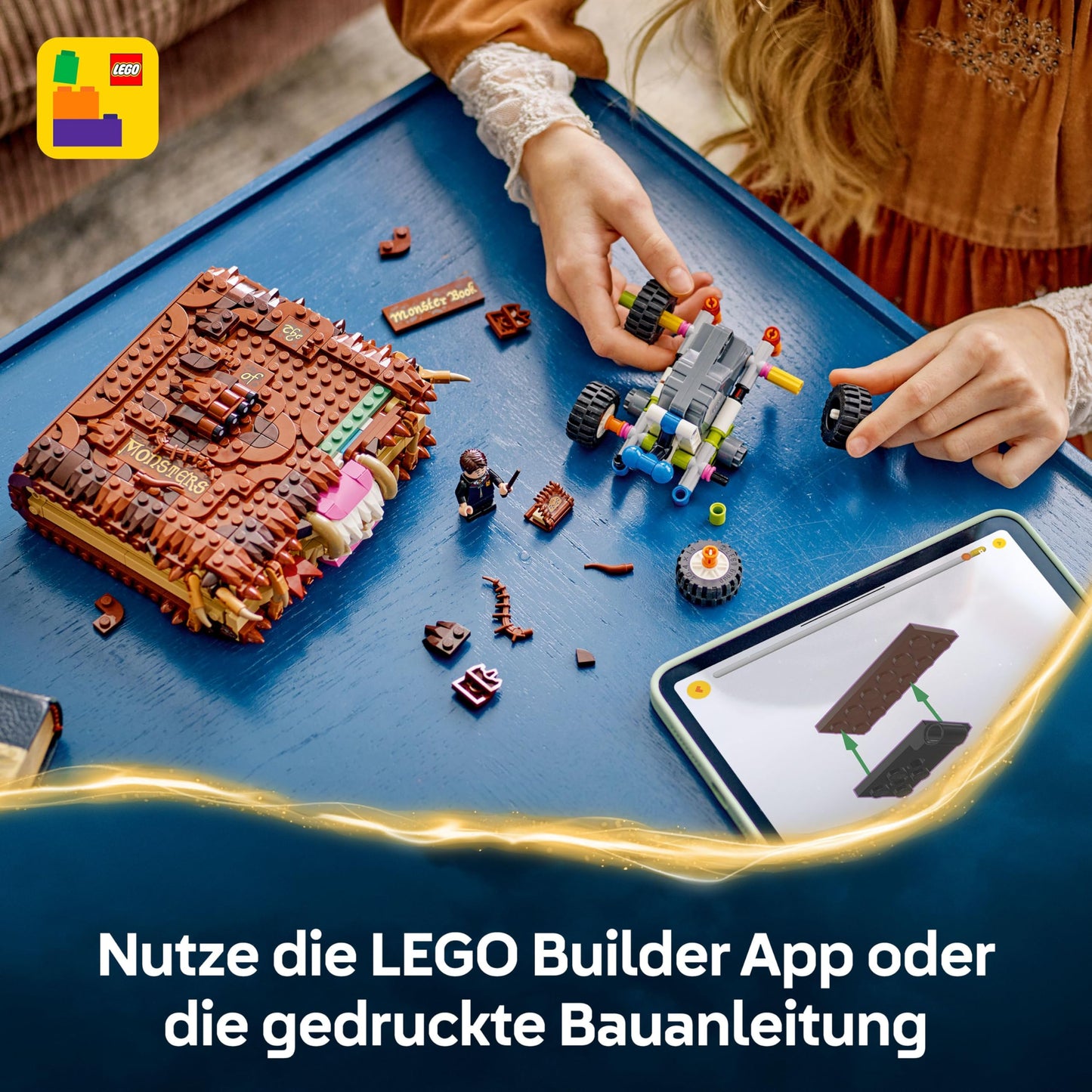 LEGO Harry Potter Biting Monster Book of Monsters - Interactive Toy with Pull-Back Motor and Biting Mouth - with Neville Longbottom Mini Figure - Gift for Kids, Harry Potter Fans - 76449