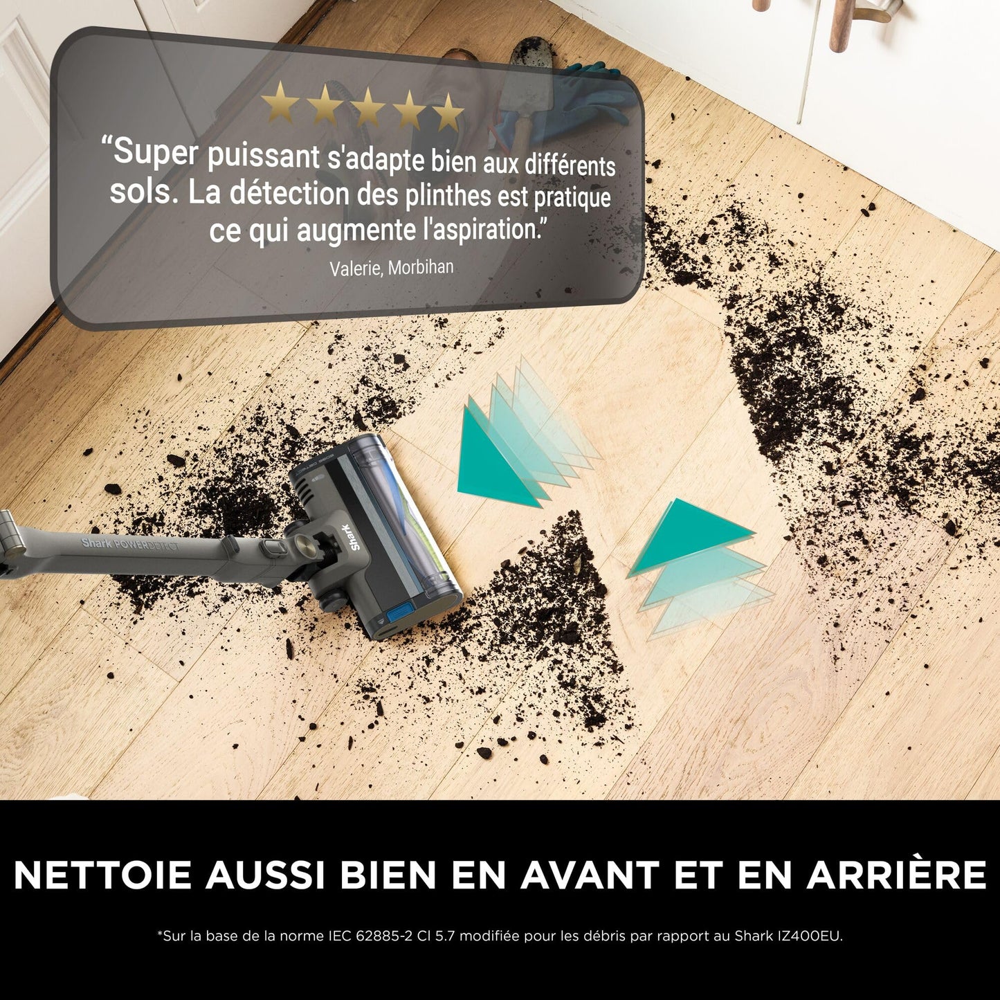 Shark PowerDetect Clean & Empty cordless vacuum cleaner with suction station, up to 70 minutes running time, wireless, self-draining, for animal hair, allergy sufferers, carpets and hard floors, with LED light, IP3225EUT