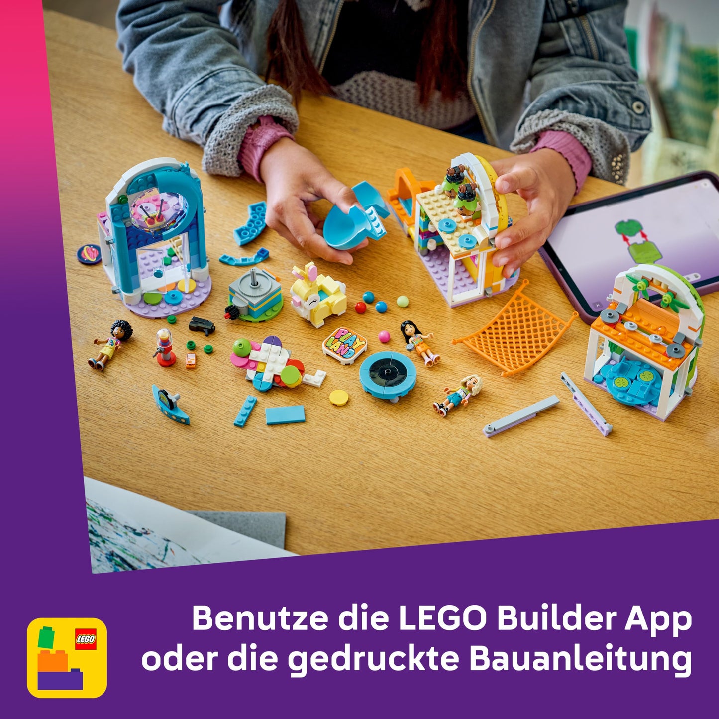 LEGO Friends Cool Indoor Playground - Toy with Slide, Ball Pit, Carousel, Snack Bar, 3 Mini Dolls & Accessories - Birthday Gift for Girls Ages 7 and Up - 42686