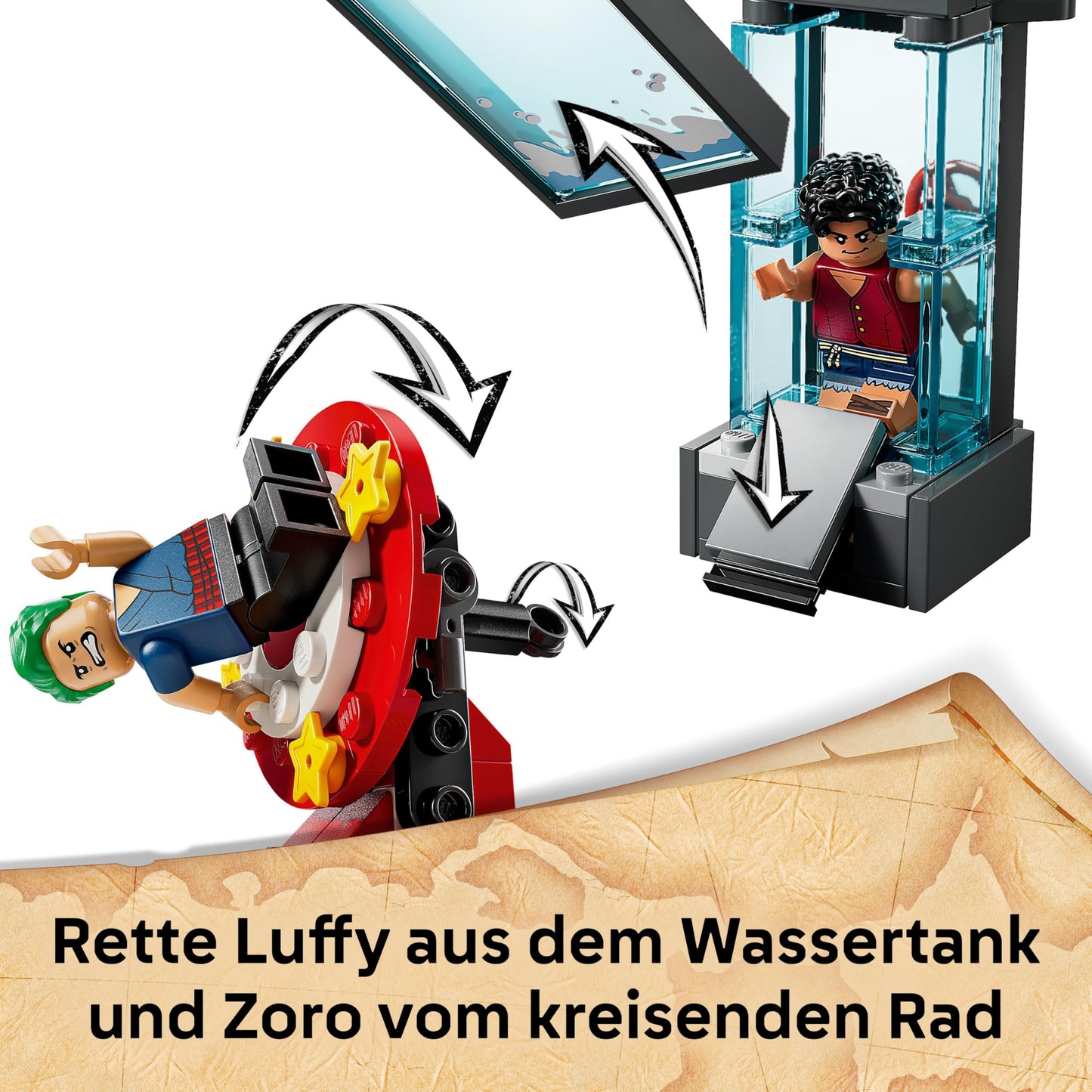 LEGO ONE PIECE Buggy the Clown circus tent - interactive toy with 4 minifigures - Luffy, Nami & Zoro and 2 profiles - creative gift for boys, girls and fans aged 8 and over - 75637