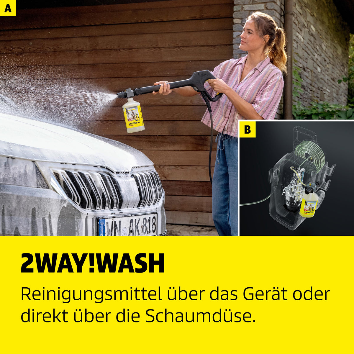 Kärcher High Pressure Cleaner K 5 Comfort Premium Car, 145 bar, 500 l/h, 40 m²/h, Hose Reel, Multi Jet, Electric - 1.324-807.0