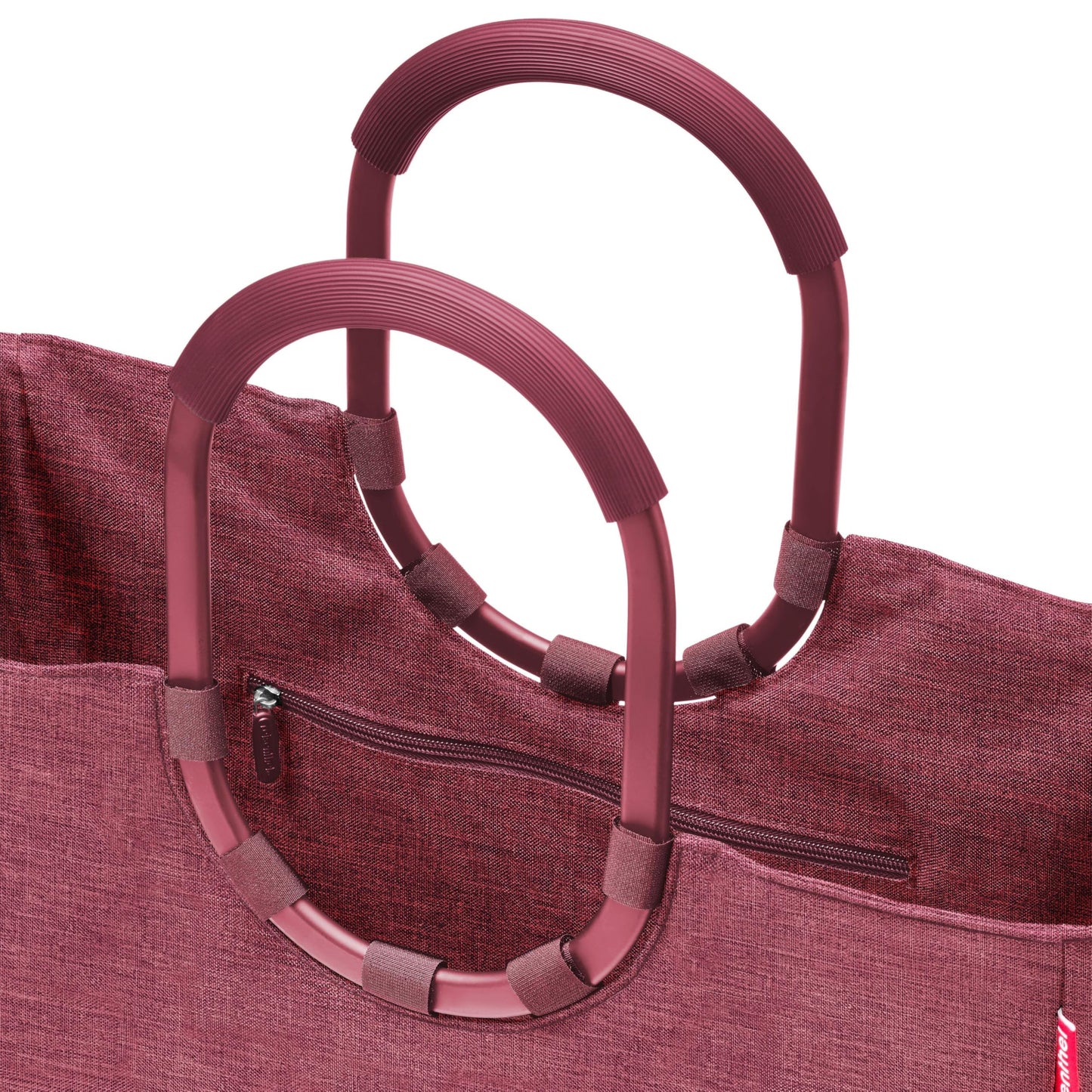 reisenthel loopshopper L twist maroon – sturdy bag with practical compartments made from recycled PET bottles – charming and water-repellent design - OR3104