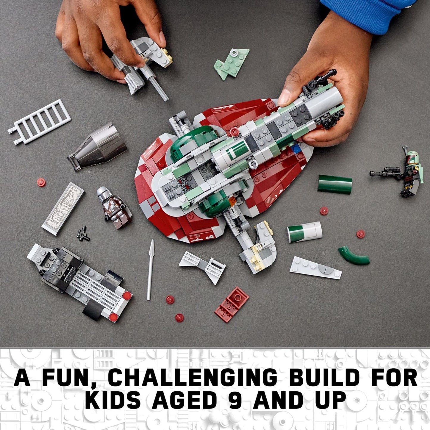 LEGO Star Wars Boba Fett's Starship 75312 Fun Toy Building Kit; Awesome Gift Idea for Kids; New 2021 (593 Pieces) - 6333001