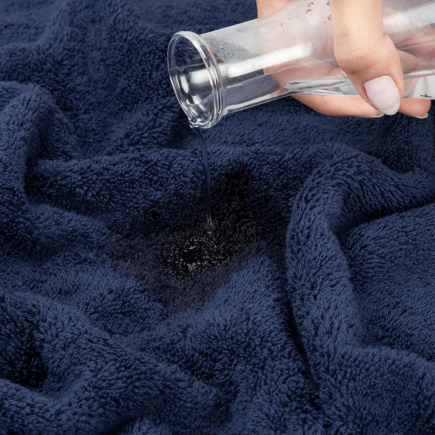 Hammetex sauna towels 80x200 cm set of 2 - extra large shower towels - 100% cotton terry - Oeko-TEX certified - soft, absorbent - with hanger, dark blue - RN335