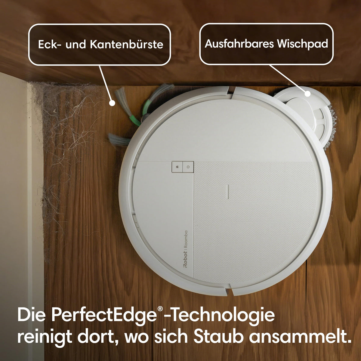 iRobot Roomba® Plus 515 Combo Robot + AutoWash™ Dock, 22Kpa, Dock multifuncțional, spală și usucă padurile de ștergere la temperaturi ridicate, Clearview LiDAR, se golește singur, alb - N285240