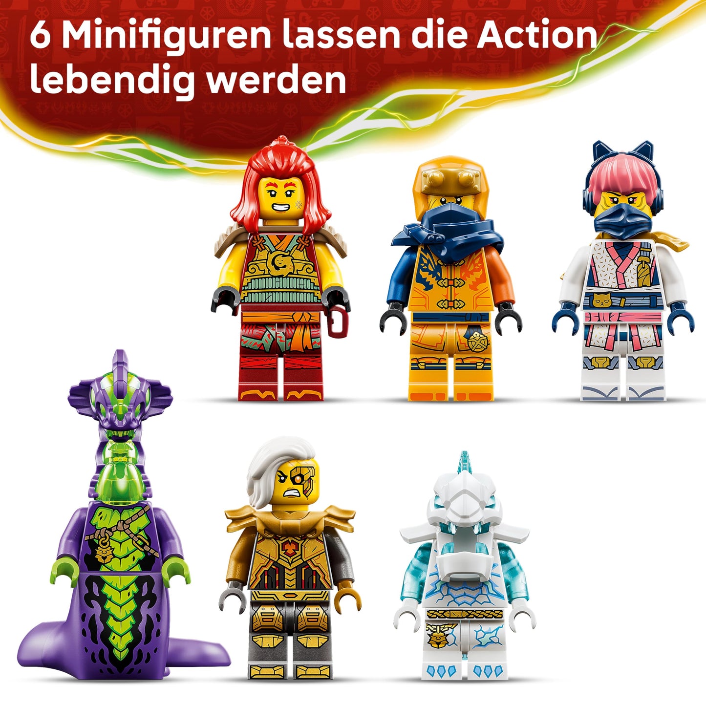 LEGO NINJAGO Wyldfyres Dragon Mech - 2-in-1 ninja action figure with Empress Beatrix's mech and 6 minifigures - birthday gift idea for boys aged 9 and up and fans - 71868