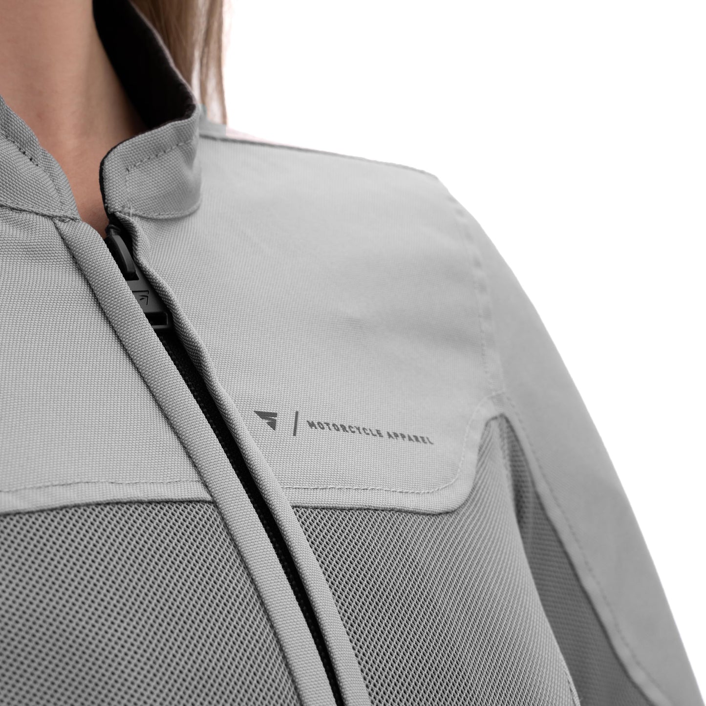 SHIMA OpenAir Motorcycle Jacket Women's with Protectors AirForce Back Protector Motorcycle Jacket Summer Mesh Ventilated Textile Jacket Protective Jackets Protector Jacket Airy (Women, Grey, M) - OPENAIR