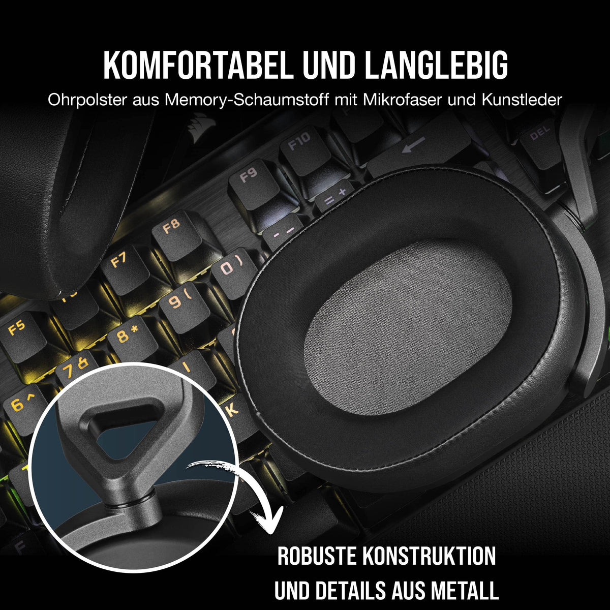 Corsair HS65 Surround Gaming-Headset - Negru - CA-9011270-EU
