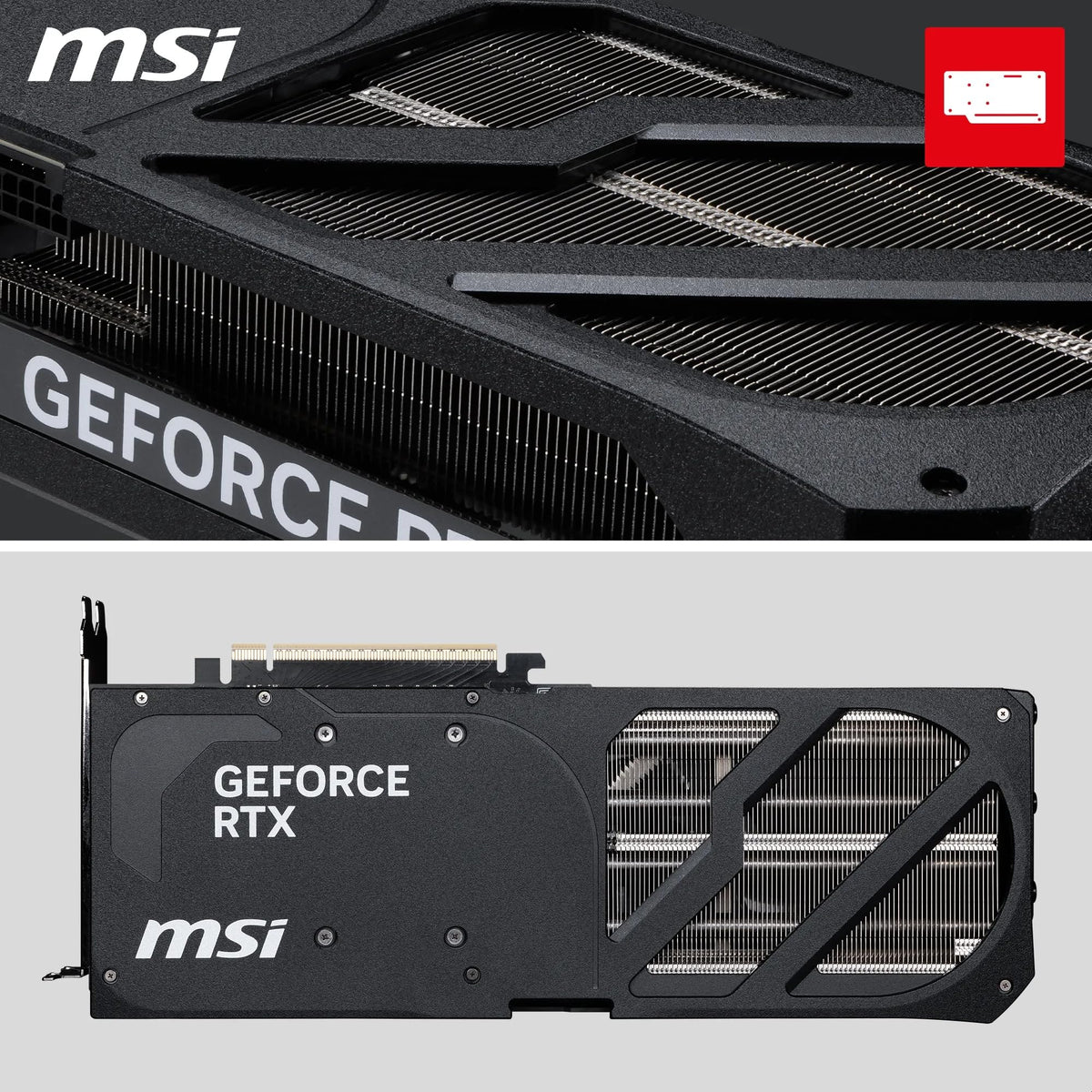 MSI GeForce RTX 5080 16G Shadow 3X OC — 16GB GDDR7 (30Gbps/256-bit), PCIe 5, Boost: 2640 MHz, HDMI 2.1b, DisplayPort 2.1b - V531-003R