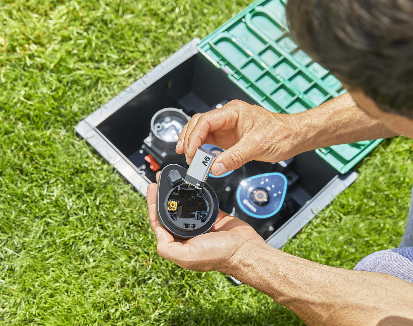 Gardena control unit 9 V Bluetooth: control unit for automatic and reliable irrigation, configurable via Bluetooth app, wireless (01287-20)
