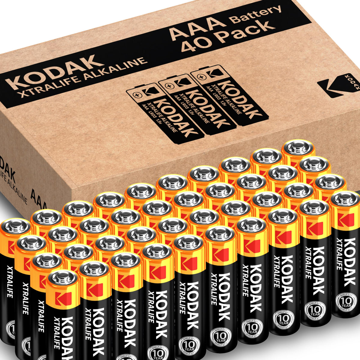 AAA Batteries (40 pieces) Triple A Battery, LR03, 1.5V, Alkaline - 30430774