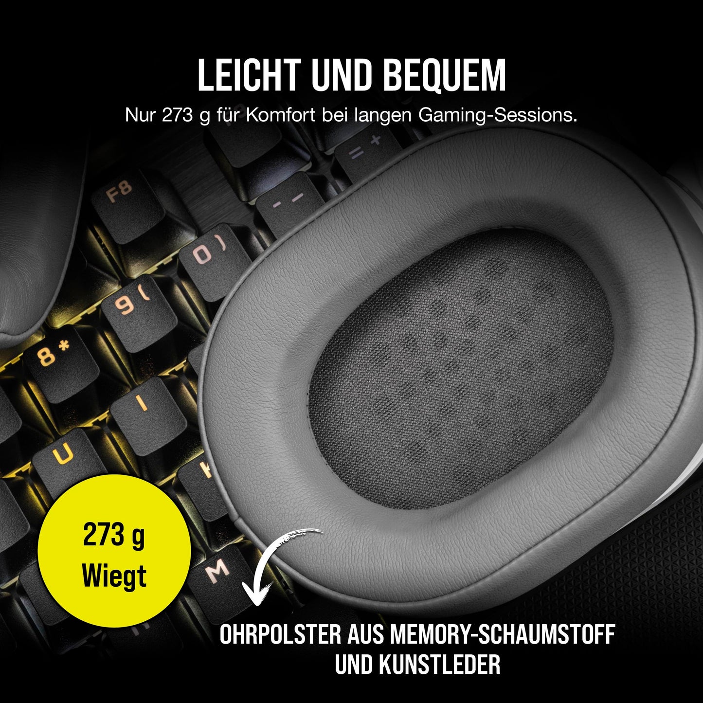 Corsair HS55 Surround Wired Gaming Headset - White - CA-9011266-EU