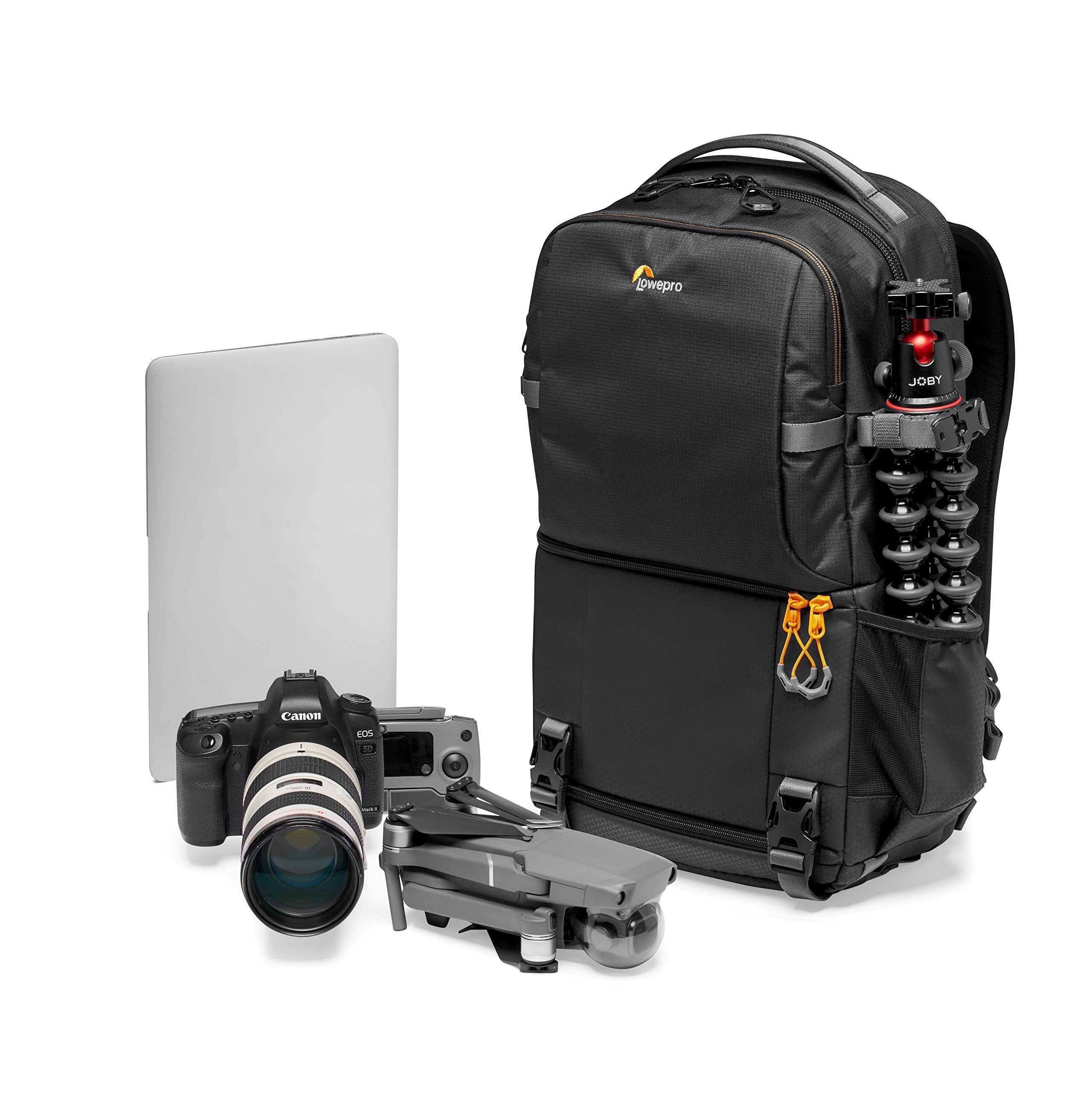 Lowepro Fastpack BP 250 AW III camera backpack - camera bag/photo backpack for mirrorless and DSLR cameras such as Nikon D850, 300D, with QuickDoor access, compartment for 13-inch laptop, ripstop, black - LP37333-PWW