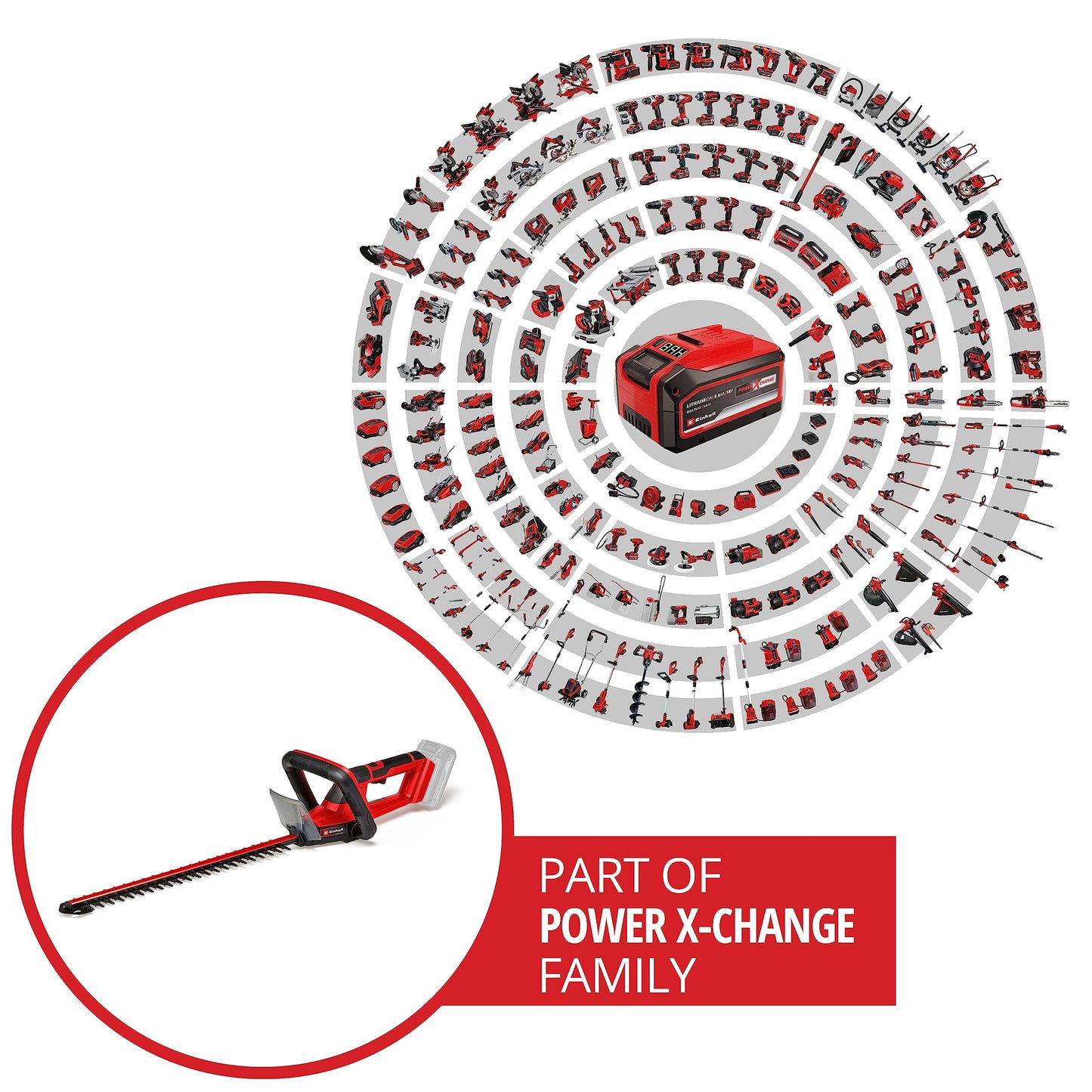 Einhell cordless hedge trimmer GC-CH 18/50 Li Solo - 3410945
