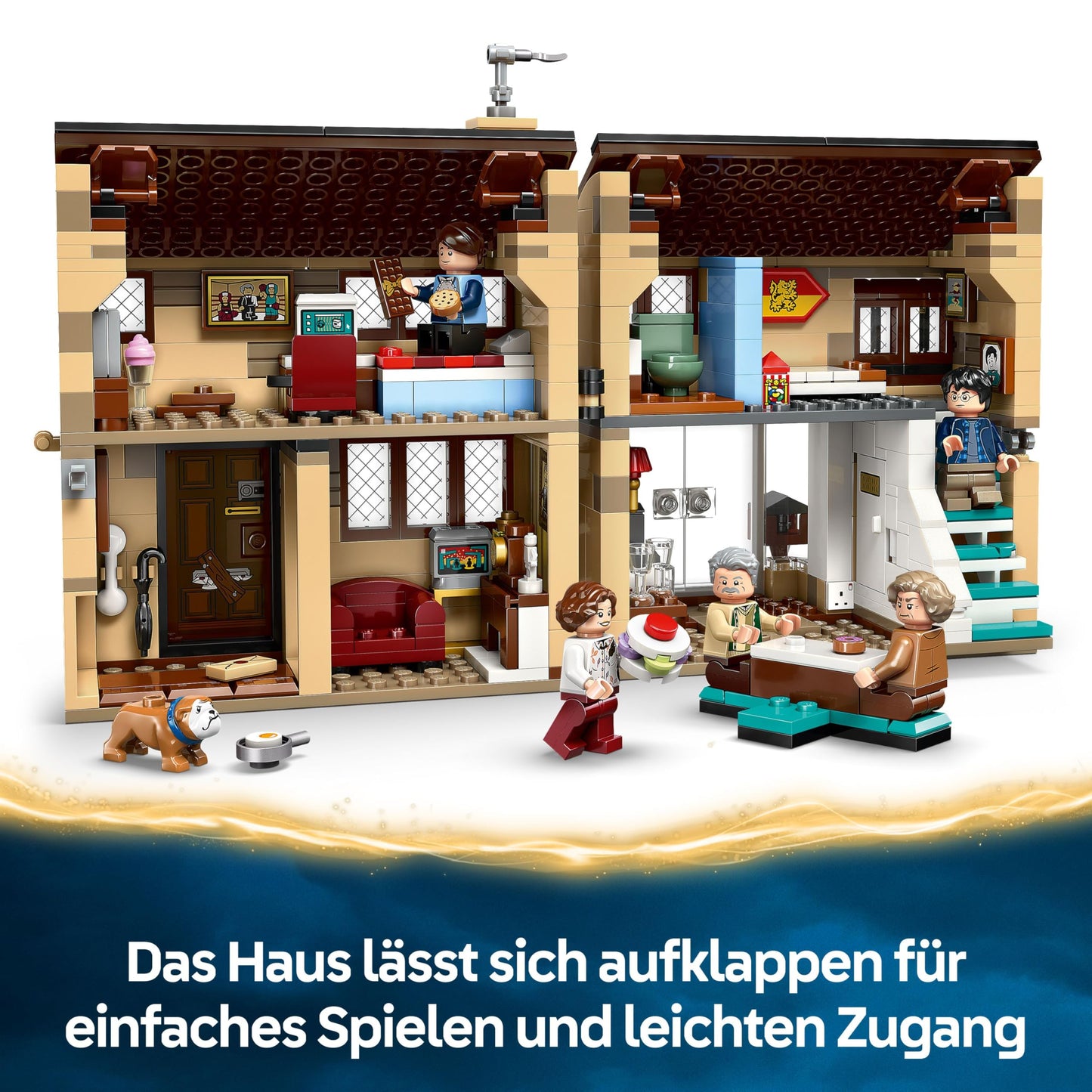 LEGO Harry Potter Privet Drive: Aunt Magda's Visit - Playhouse with interior design, 5 minifigures & Aunt Magda figure - The Prisoner of Azkaban - Gift for boys and girls aged 8 and up 76451