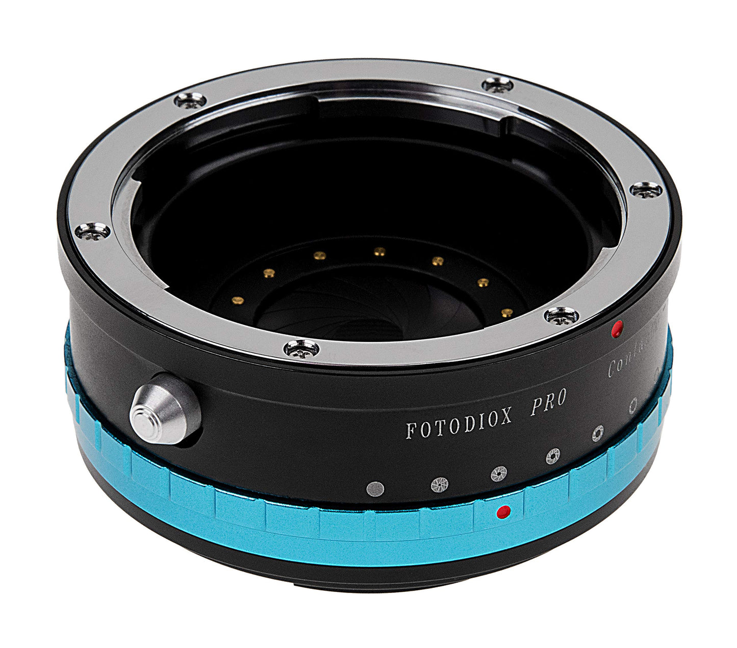 Fotodiox Pro Iris Lens Mount Adapter Compatible with Contax N Lenses on Sony E-Mount Cameras - CntxN-SnyE-Pro