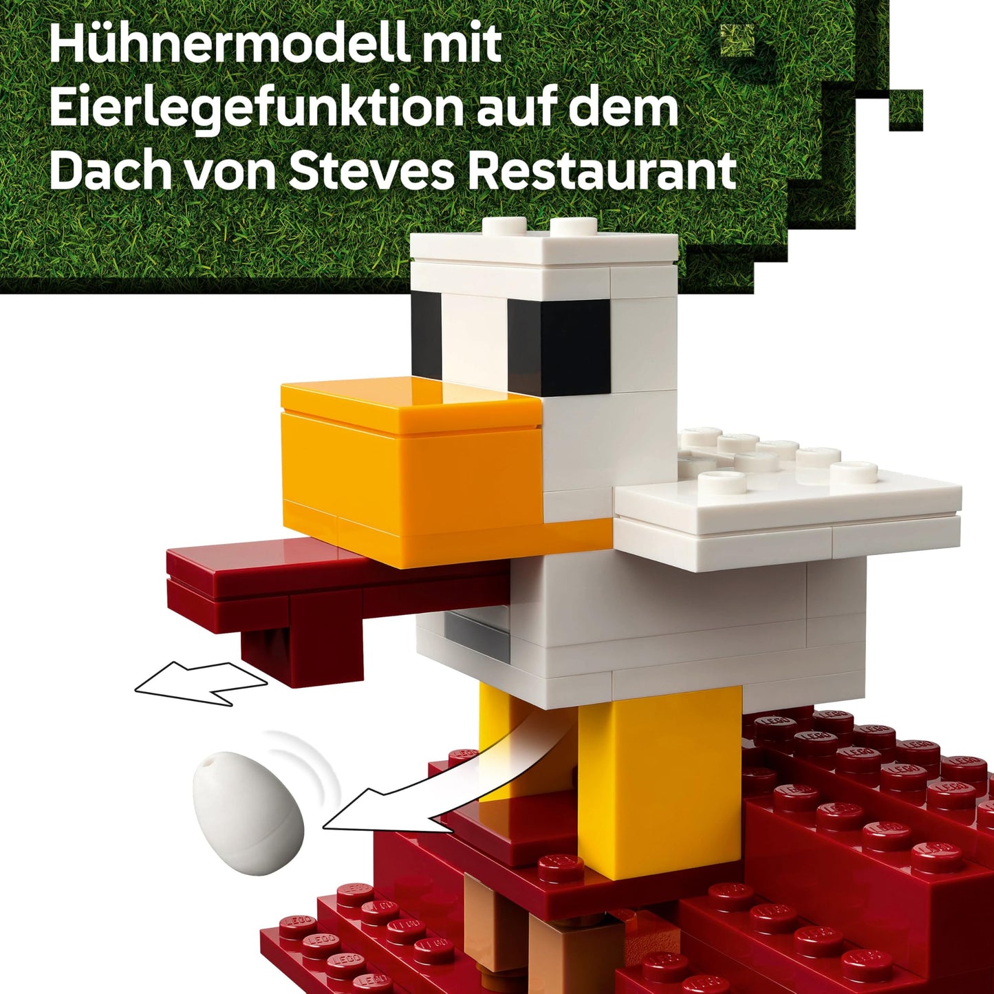 LEGO Minecraft Attack of the Ghast Balloon - Gaming Toy - Steve's House, 4 Minifigures - Iron Golem Figure & Exploding Fountain Function - Gift for Boys, Girls & Fans Ages 10 and Up - 21273