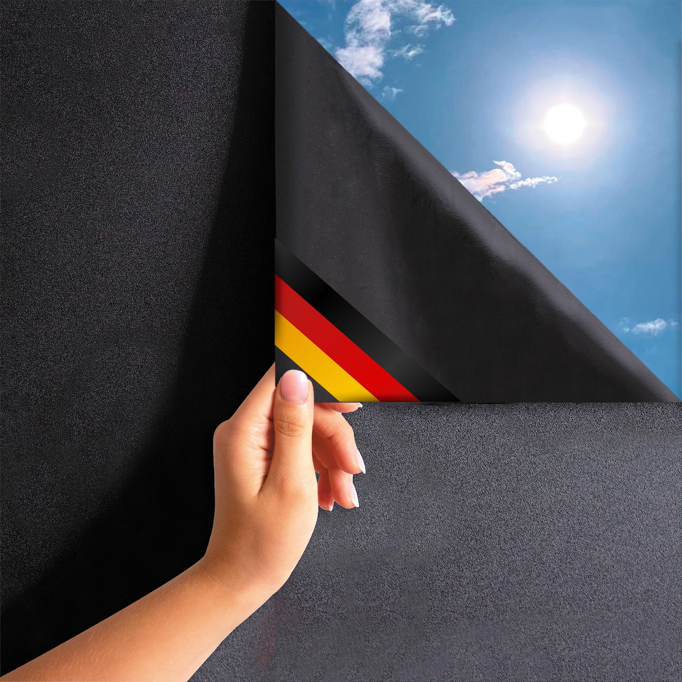 MARAPON® window film opaque from the outside [1.18x2 m] including eBook and video instructions - adhesive film privacy film for windows - frosted glass blackout - film for window privacy protection kitchen bathroom office - M11820S