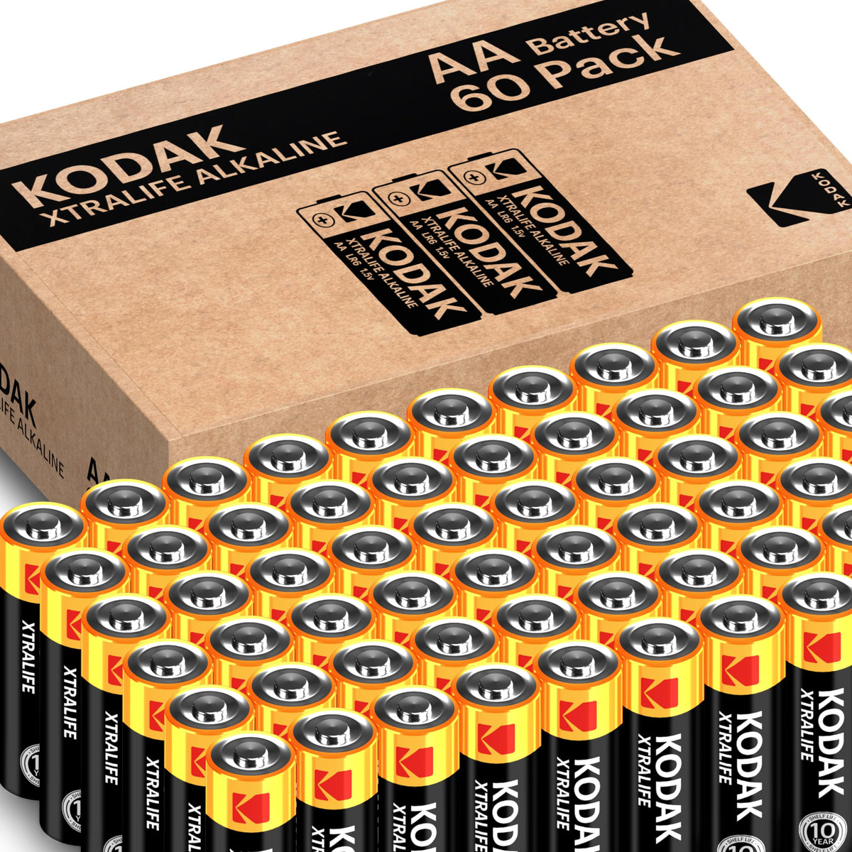 AA Batteries (60 pieces) Mignon Battery, LR6, 1.5V, Alkaline - 30410961/B-NEW