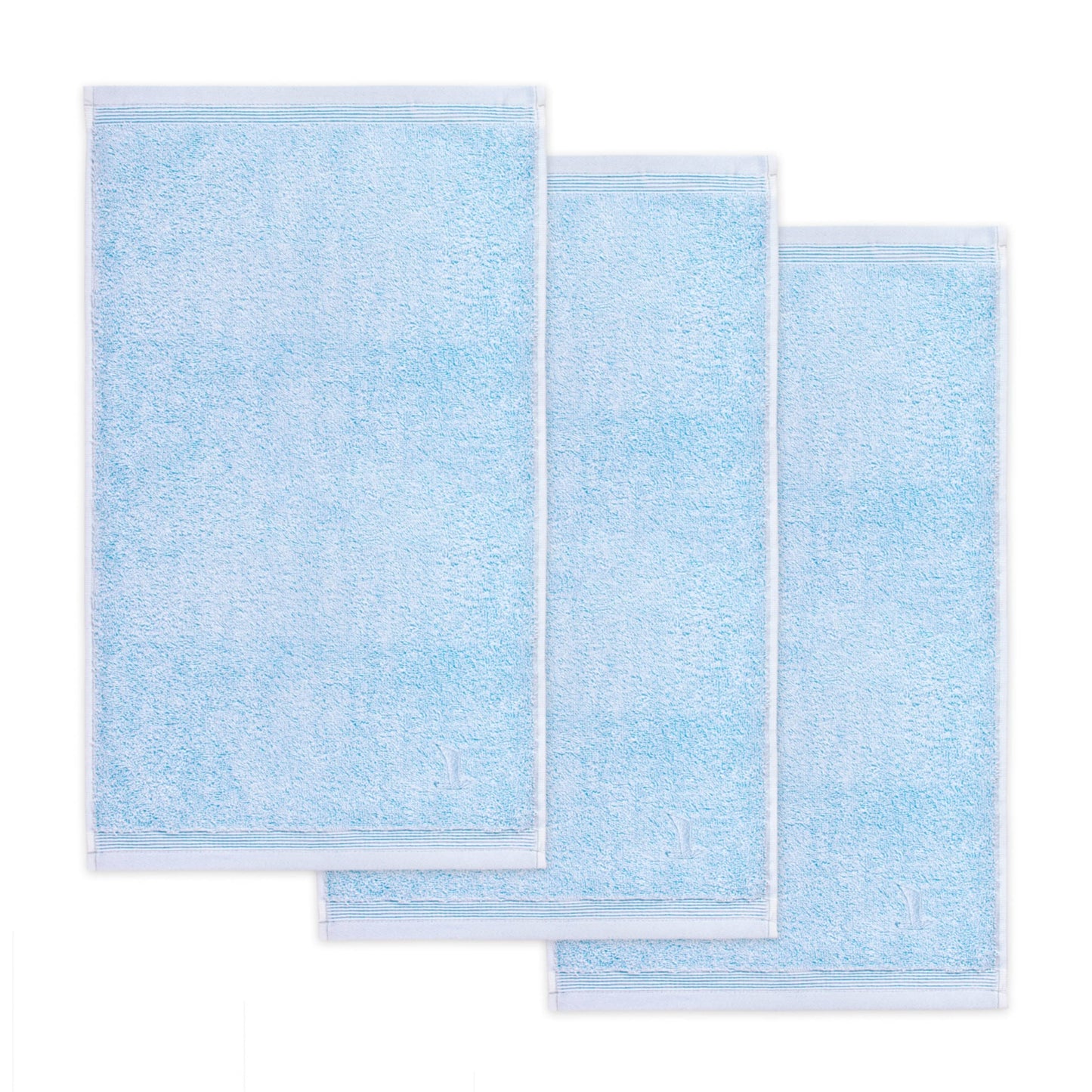 möve Superwuschel guest towel 30 x 50 cm made of 100% cotton, aquamarine set of 3 - 017259054-3*030050-577
