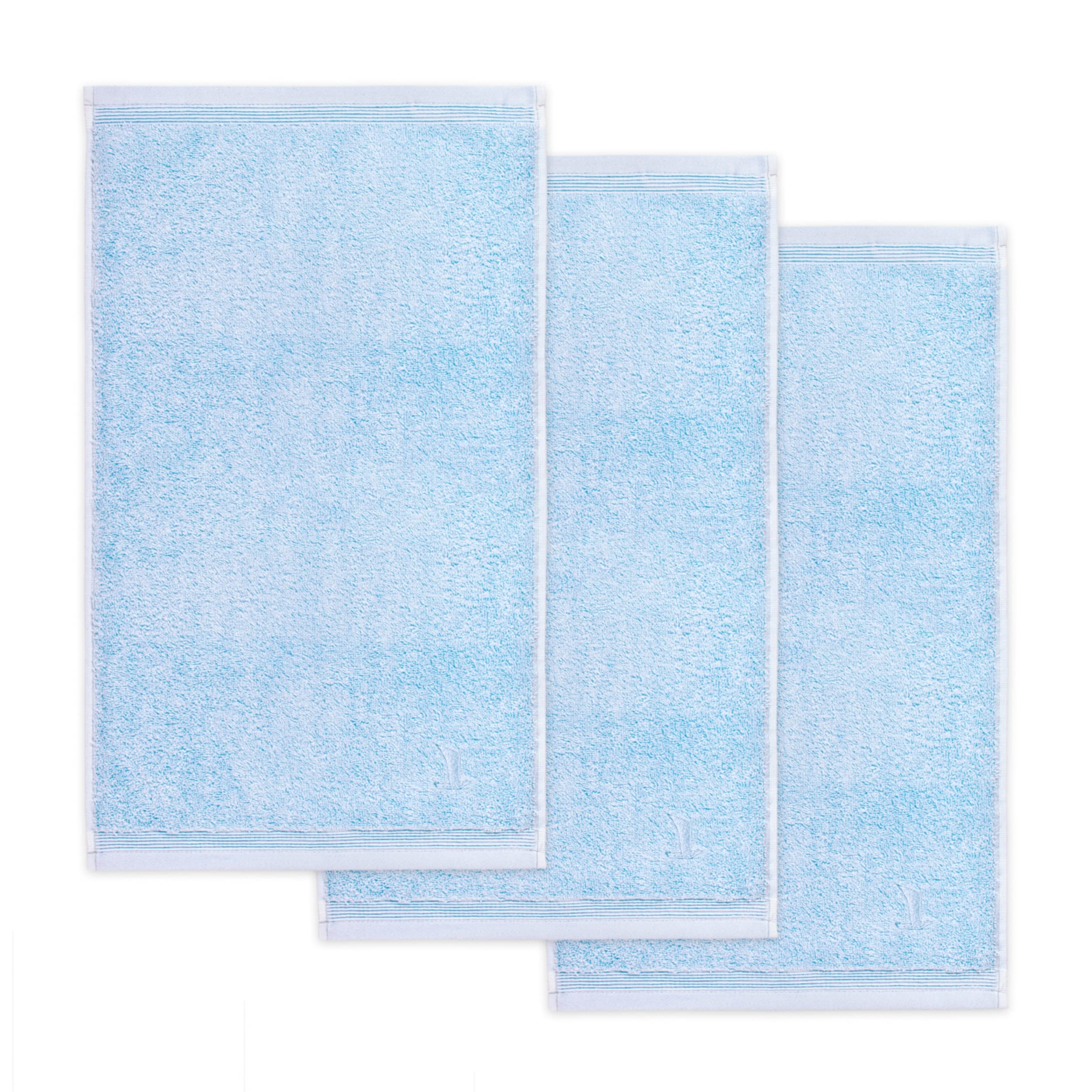 möve Superwuschel guest towel 30 x 50 cm made of 100% cotton, aquamarine set of 3 - 017259054-3*030050-577