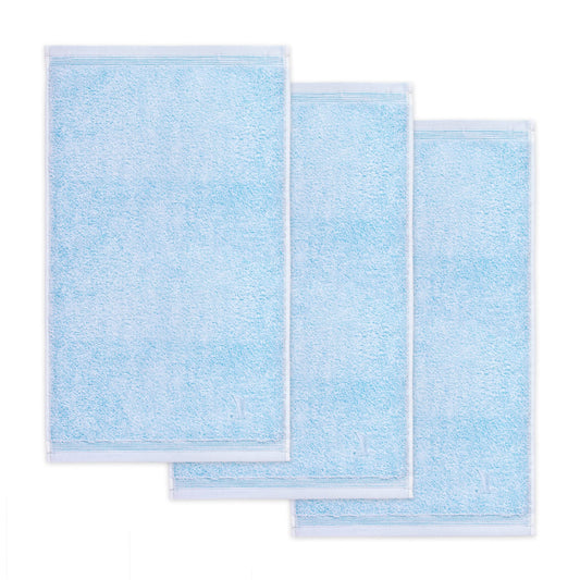 möve Superwuschel guest towel 30 x 50 cm made of 100% cotton, aquamarine set of 3 - 017259054-3*030050-577