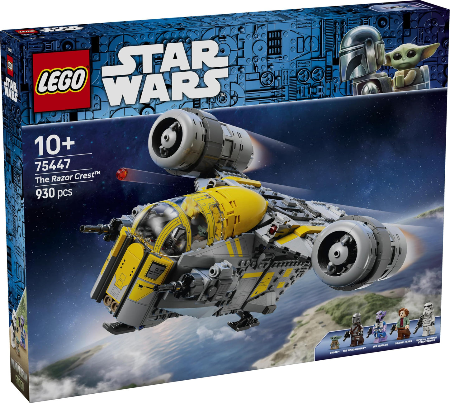 LEGO Star Wars 75447 Razor Crest - The Mandalorian and Grogu set with 4 minifigures & Grogu figure - birthday gift for boys, girls and film fans aged 10 and over