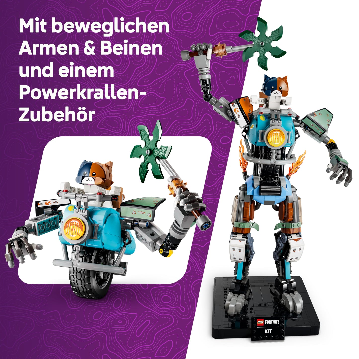 LEGO Fortnite KIT - Interactive figure with power claw pickaxe and rotating wheel - room decoration for children - gaming gift for boys, girls and teenagers aged 12 and over - 77081