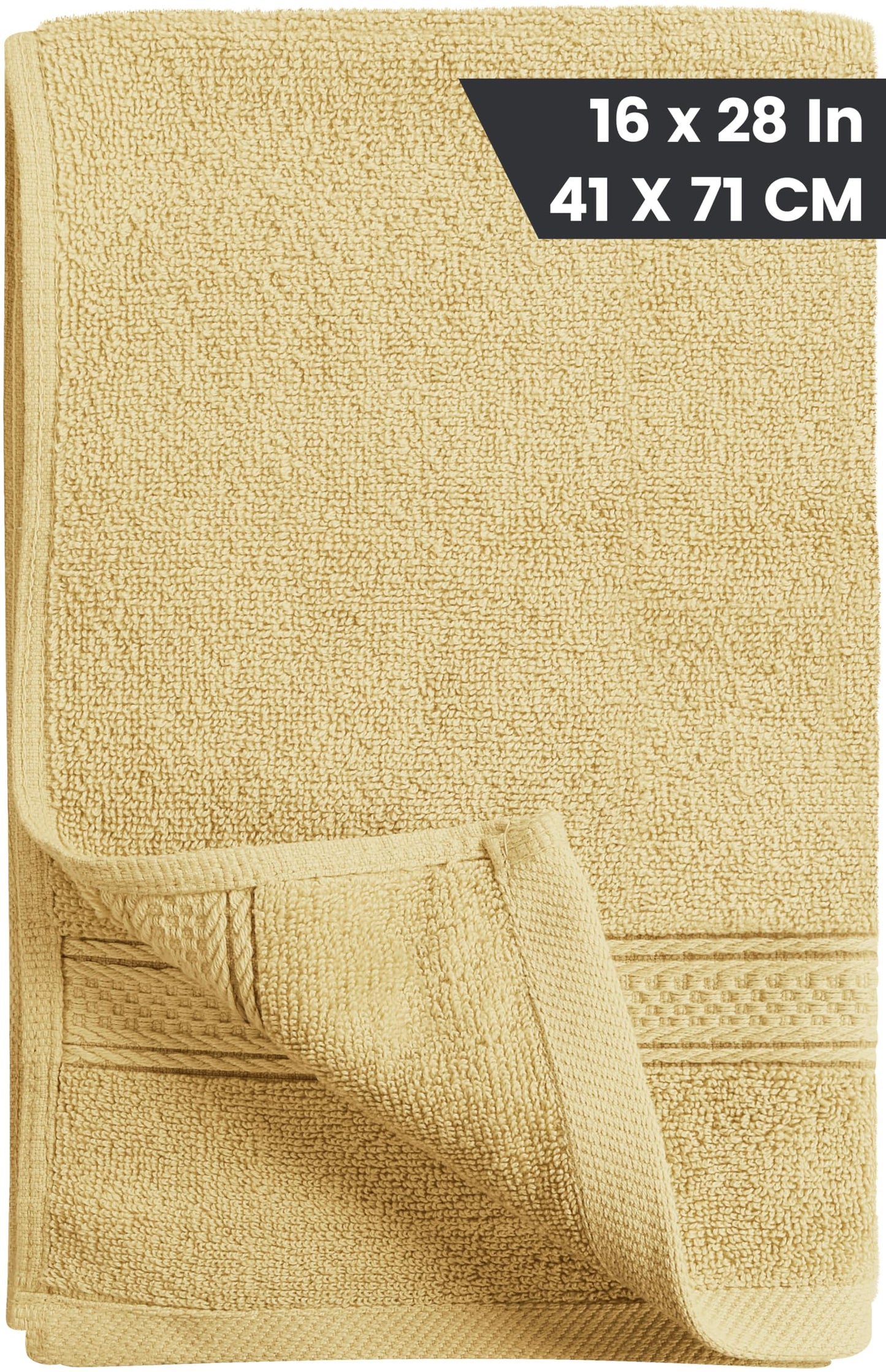 Utopia Towels - Cotton Hand Towel Set - 100% Cotton Ultra Soft and Very Absorbent, 41 x 71 cm - Pack of 6 (Beige) - SC6