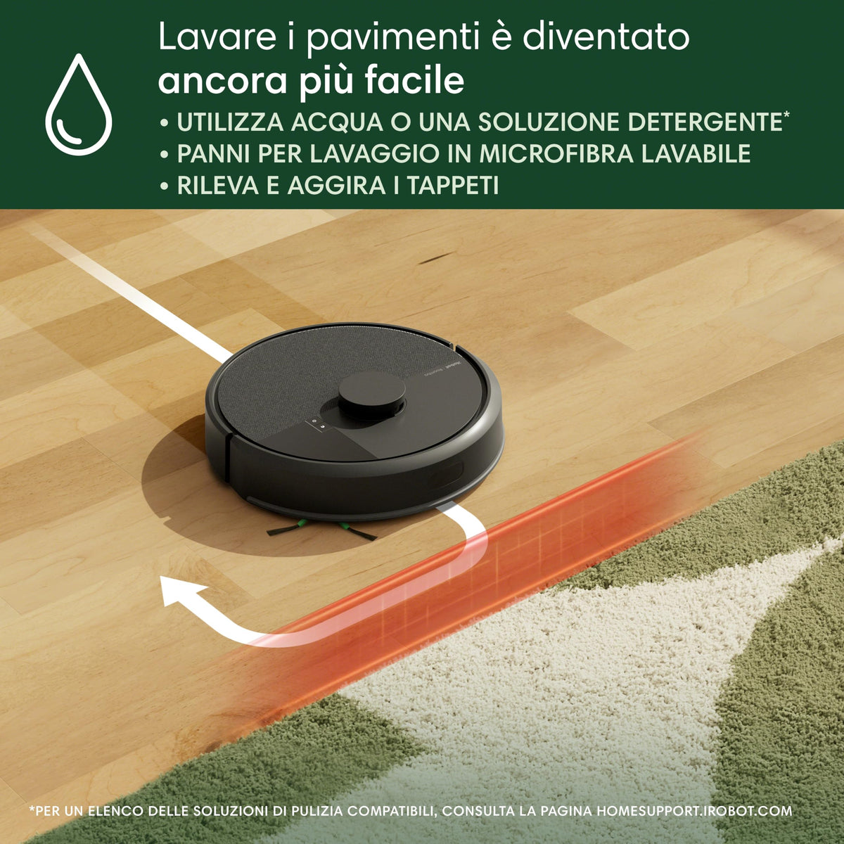 iRobot Roomba 105 Combo - Vacuuming + Mopping - Clearview LiDAR - 7000Pa - 120 mins - SmartScrub - Avoids Obstacles - Cleaning Zones - Recharge and Resume - App - Black - Y311